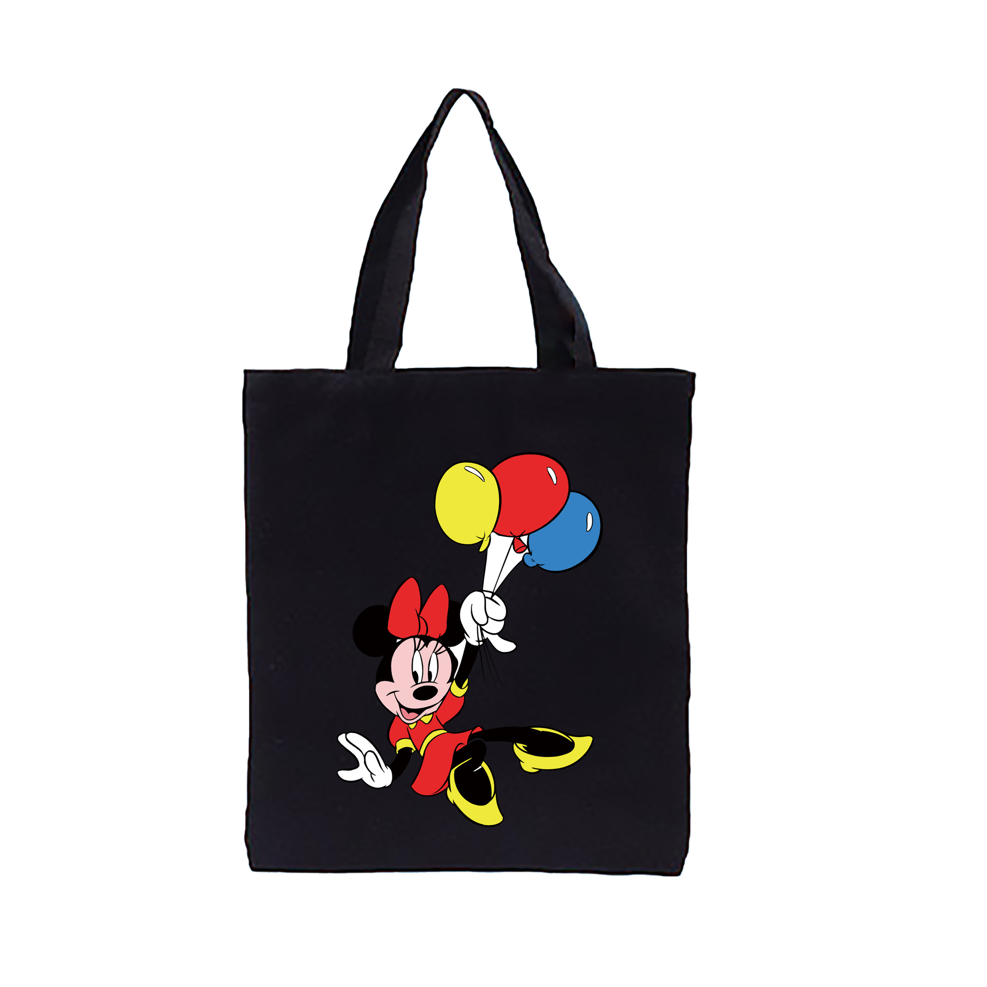 （画像用） ミッキーマウス Mickey Mouse 縦型キャンバス生地手提げバッグ　トートバッグ