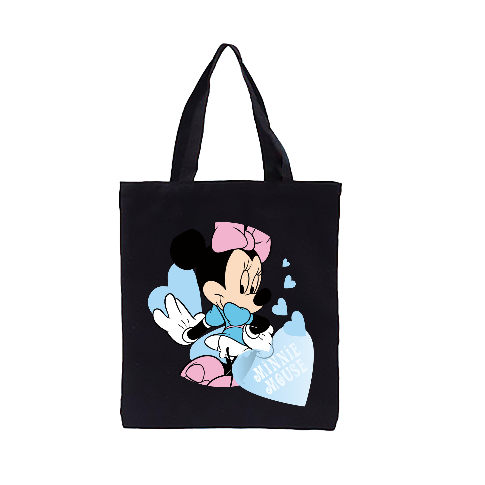 ミッキーマウス Mickey Mouse 縦型キャンバス生地手提げバッグ　トートバッグ
