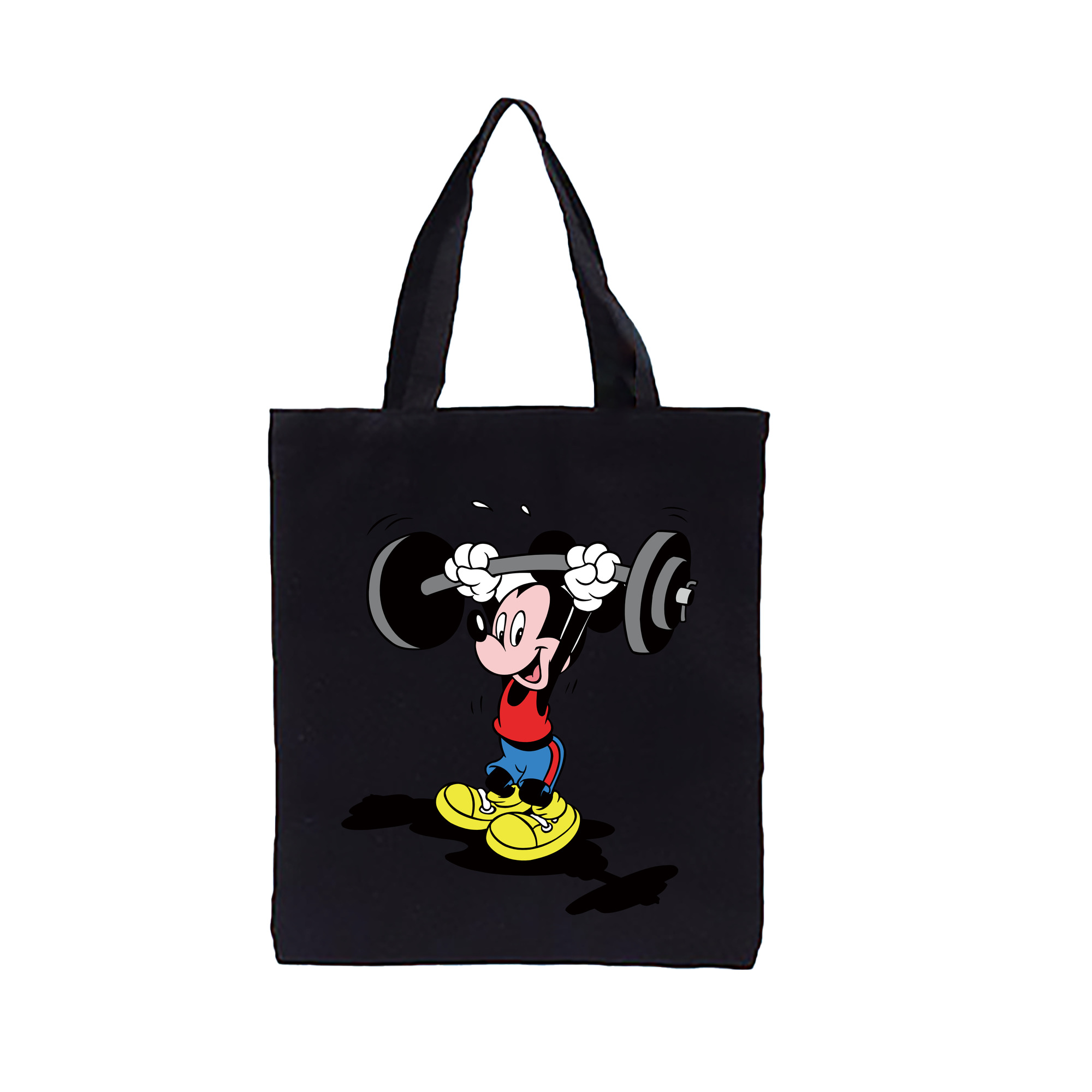 （画像用） ミッキーマウス Mickey Mouse 縦型キャンバス生地手提げバッグ　トートバッグ