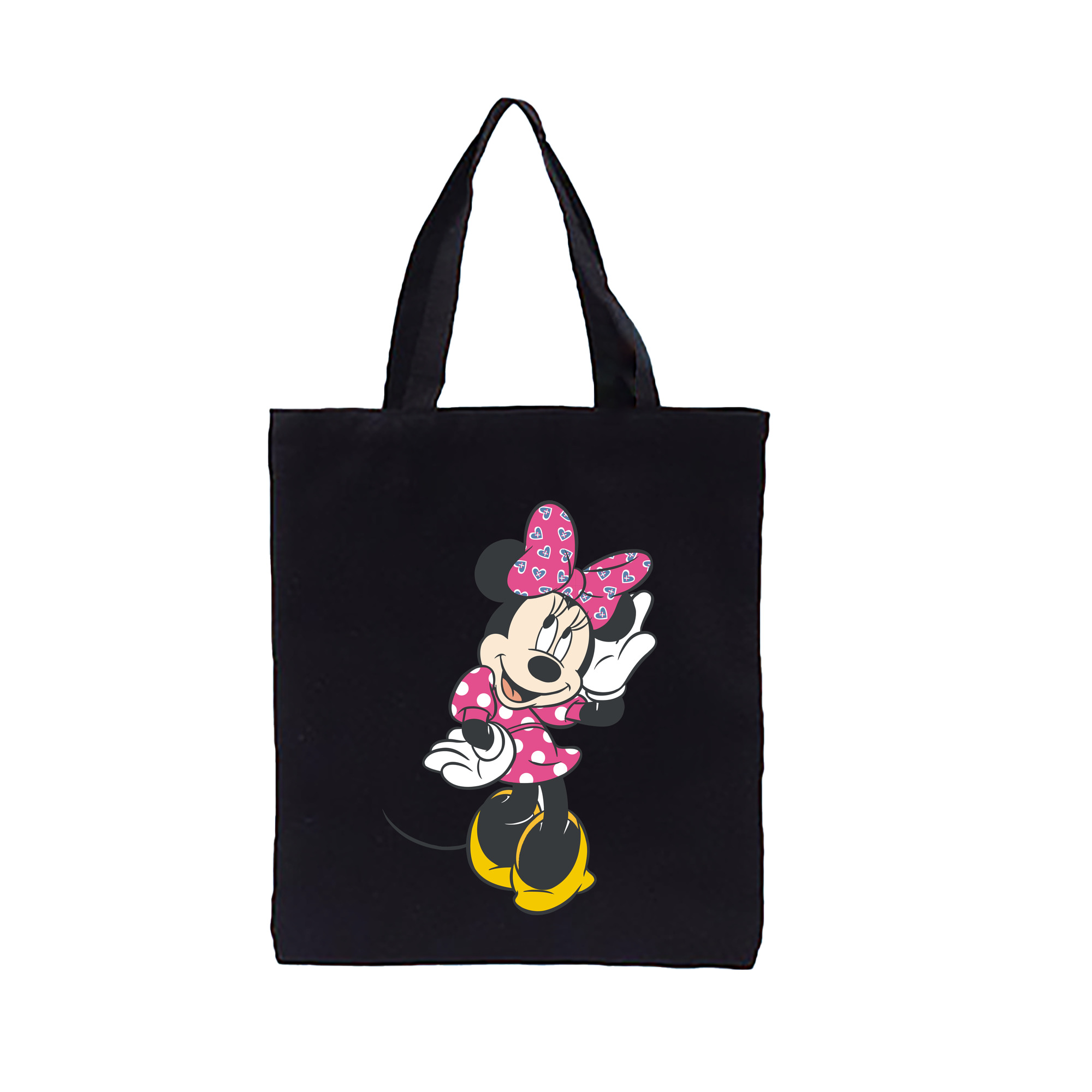 （画像用） ミッキーマウス Mickey Mouse 縦型キャンバス生地手提げバッグ　トートバッグ