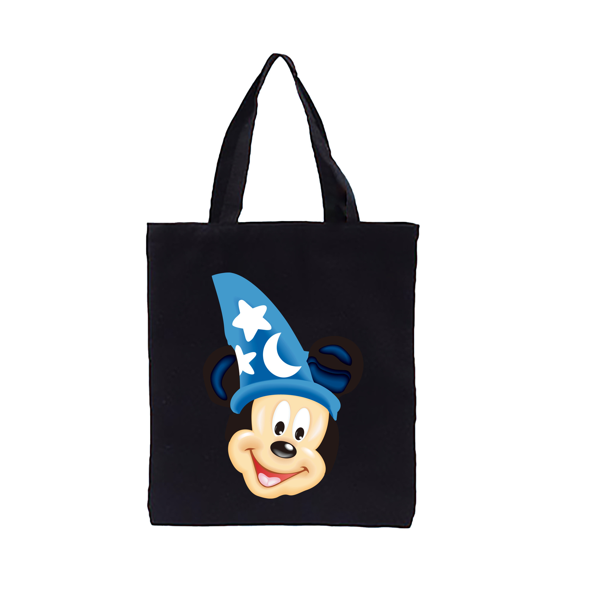 ミッキーマウス Mickey Mouse 縦型キャンバス生地手提げバッグ　トートバッグ