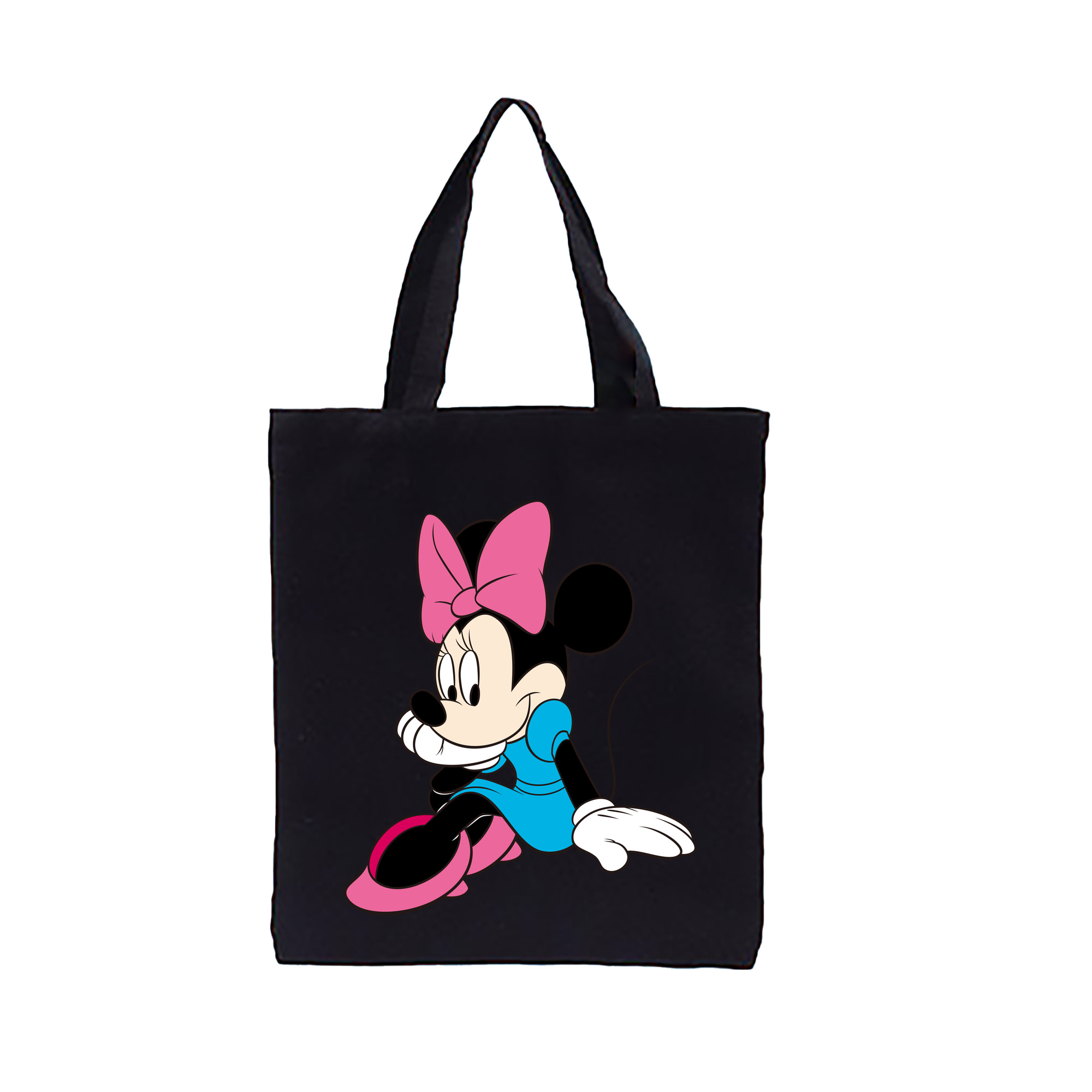 （画像用） ミッキーマウス Mickey Mouse 縦型キャンバス生地手提げバッグ　トートバッグ