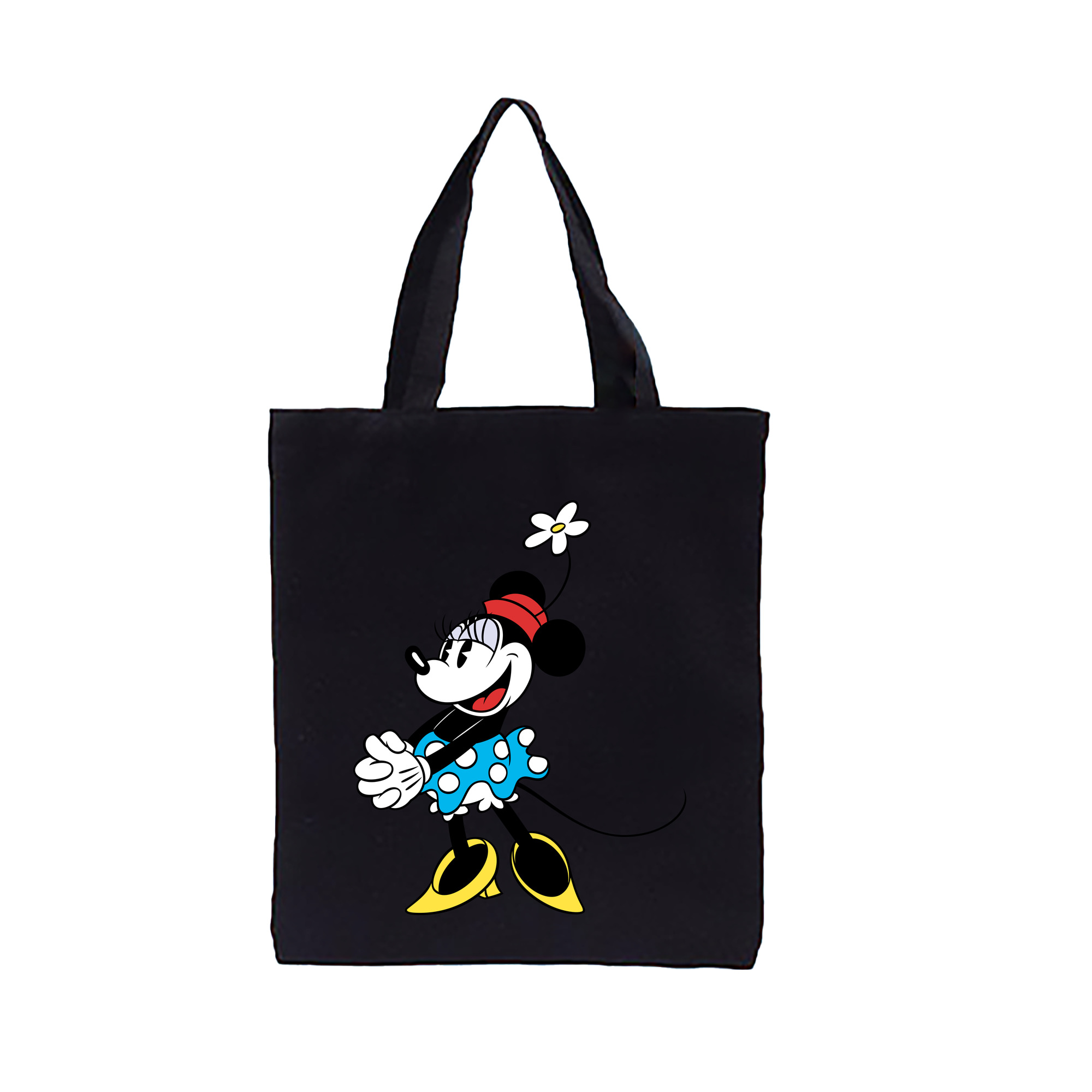 （画像用） ミッキーマウス Mickey Mouse 縦型キャンバス生地手提げバッグ　トートバッグ