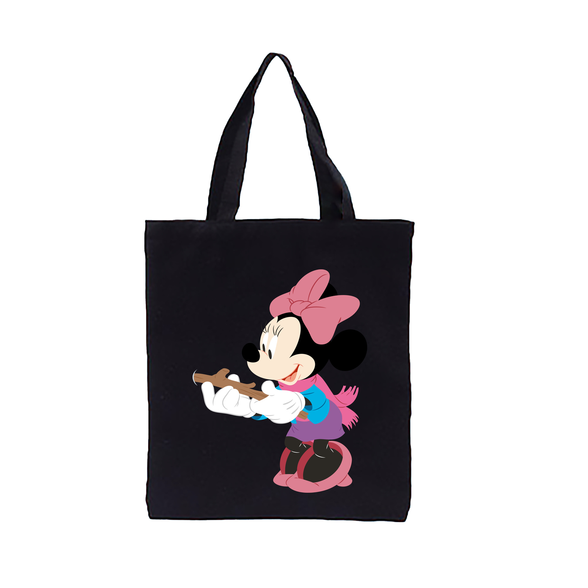 （画像用） ミッキーマウス Mickey Mouse 縦型キャンバス生地手提げバッグ　トートバッグ