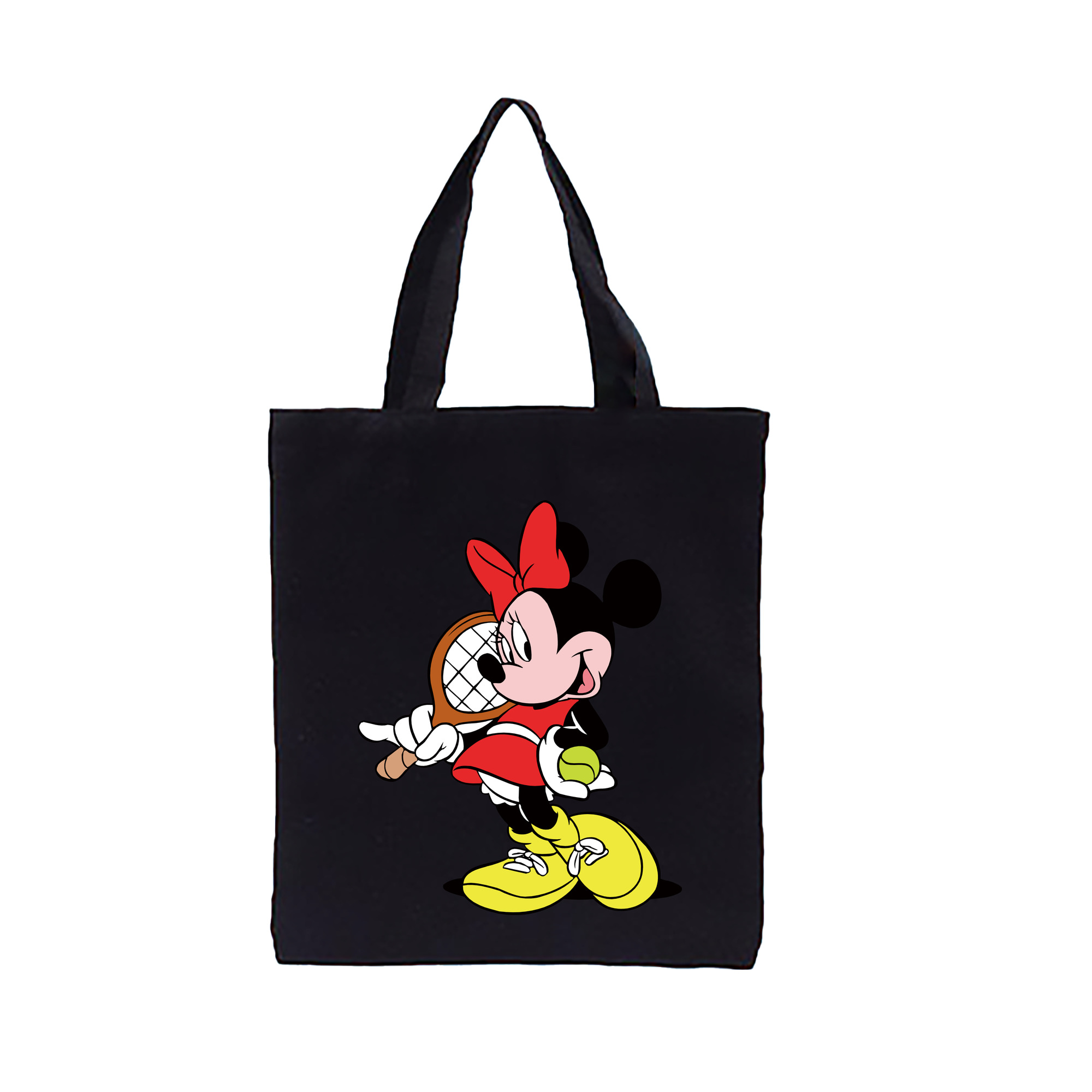 （画像用） ミッキーマウス Mickey Mouse 縦型キャンバス生地手提げバッグ　トートバッグ
