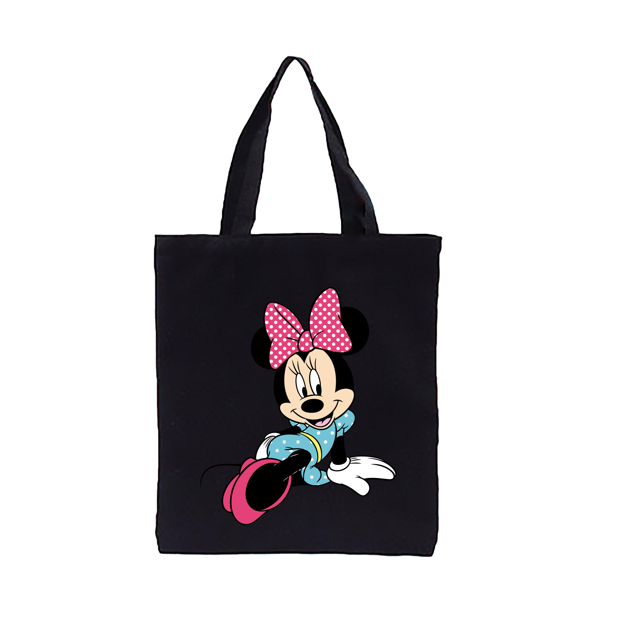 （画像用） ミッキーマウス Mickey Mouse 縦型キャンバス生地手提げバッグ　トートバッグ