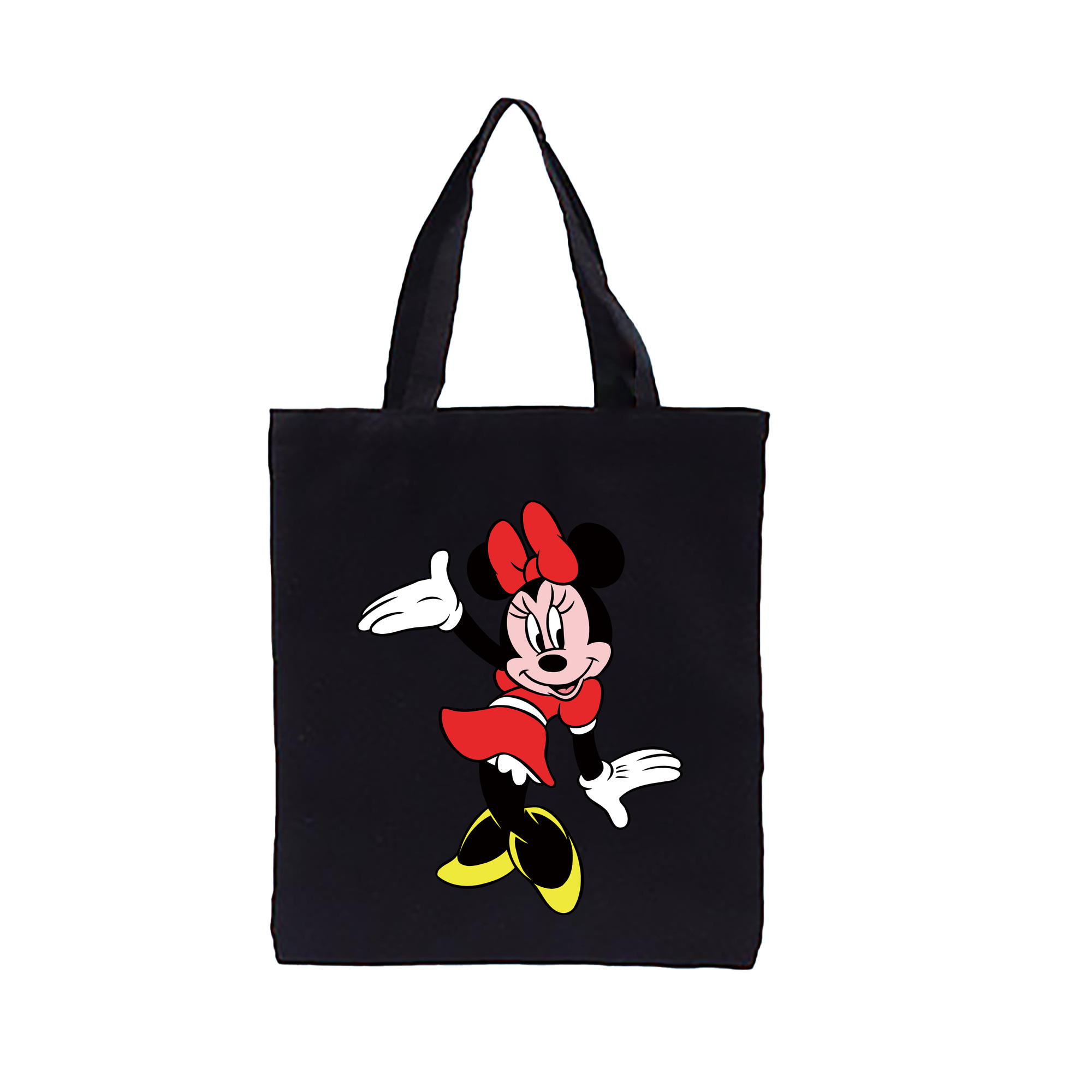 （画像用） ミッキーマウス Mickey Mouse 縦型キャンバス生地手提げバッグ　トートバッグ