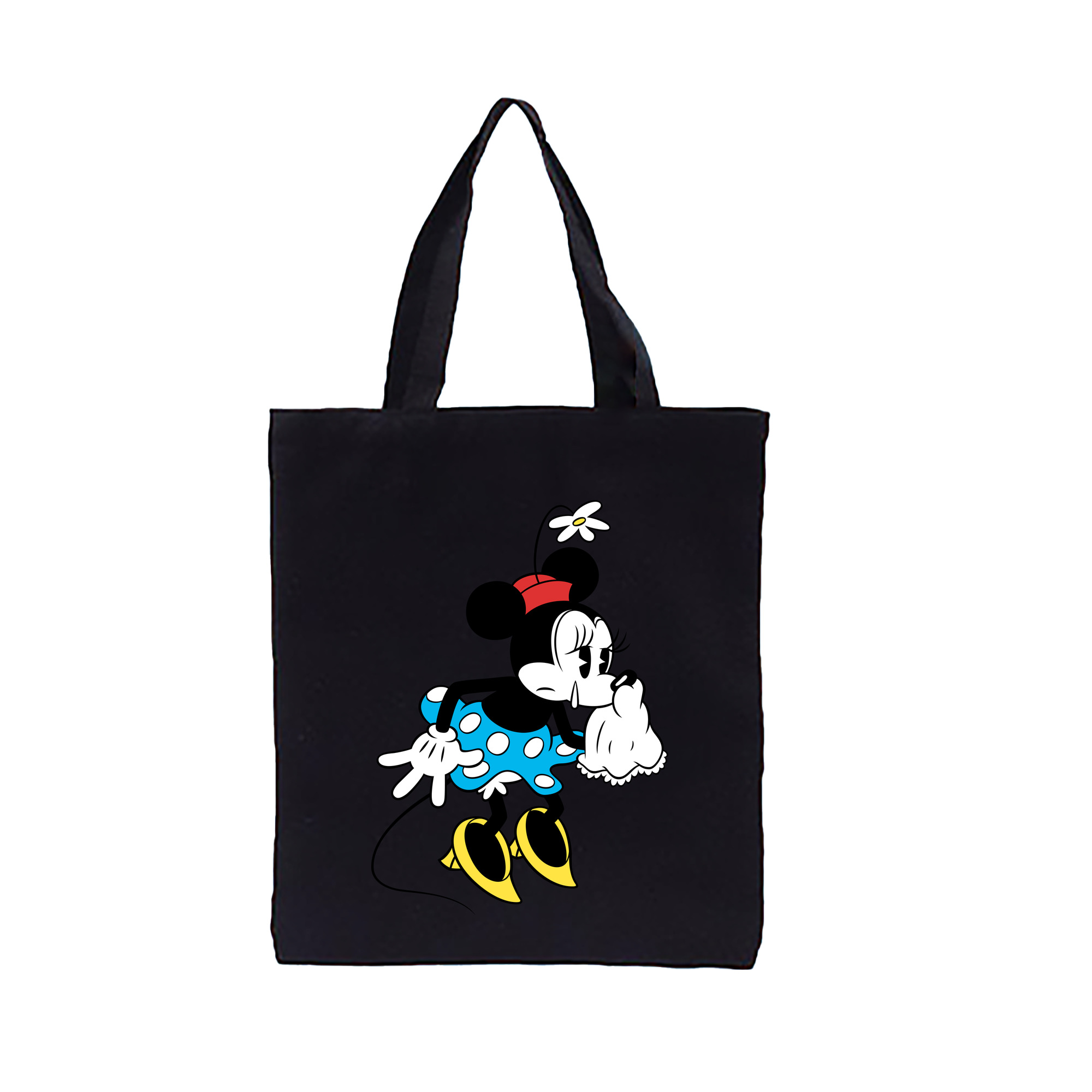 （画像用） ミッキーマウス Mickey Mouse 縦型キャンバス生地手提げバッグ　トートバッグ