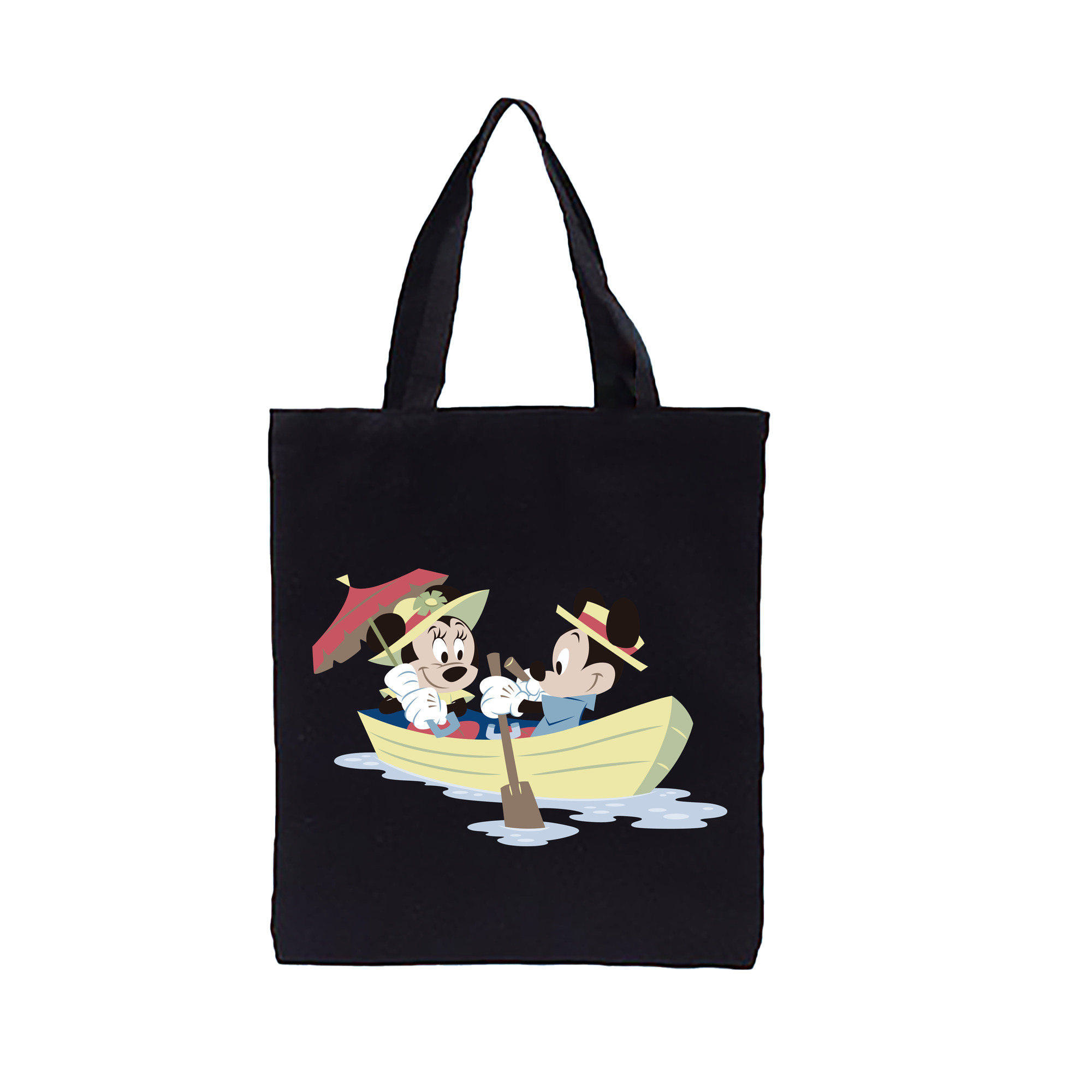 （画像用） ミッキーマウス Mickey Mouse 縦型キャンバス生地手提げバッグ　トートバッグ