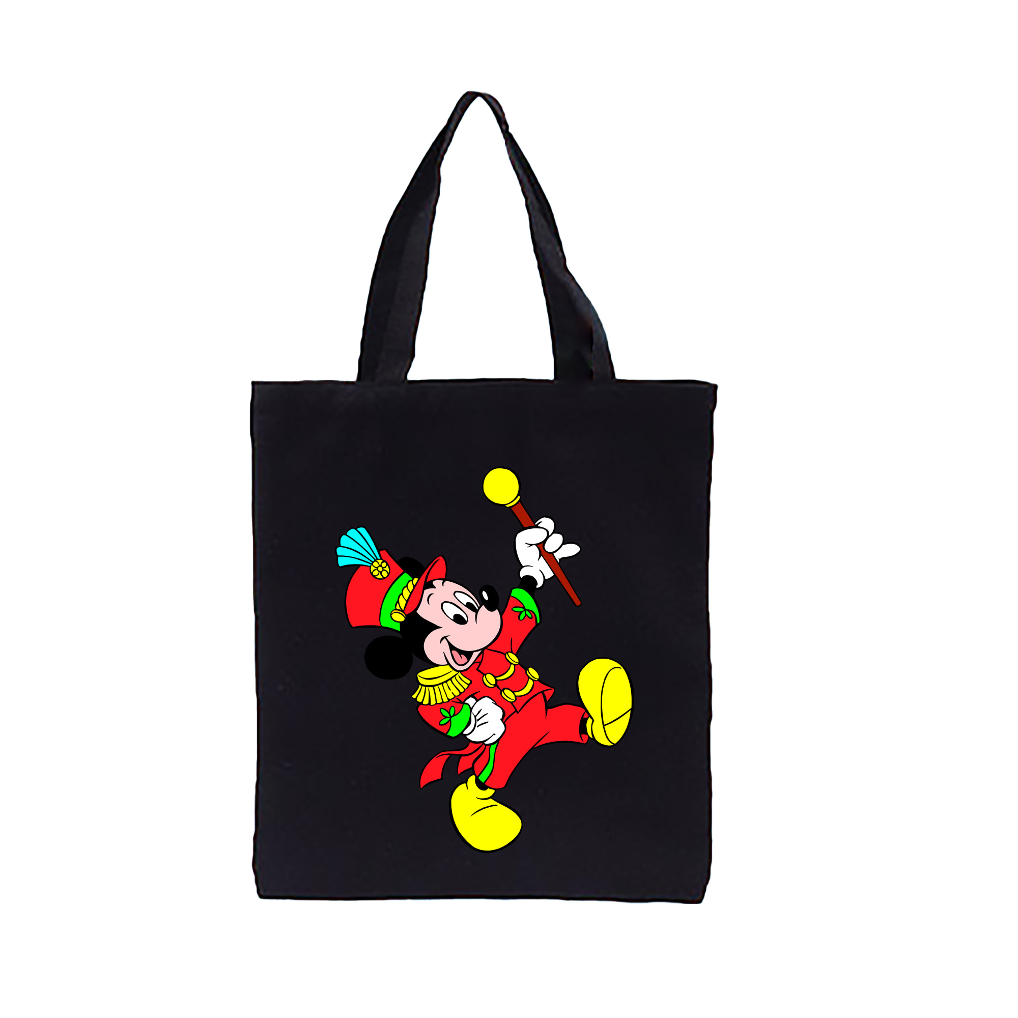 （画像用） ミッキーマウス Mickey Mouse 縦型キャンバス生地手提げバッグ　トートバッグ