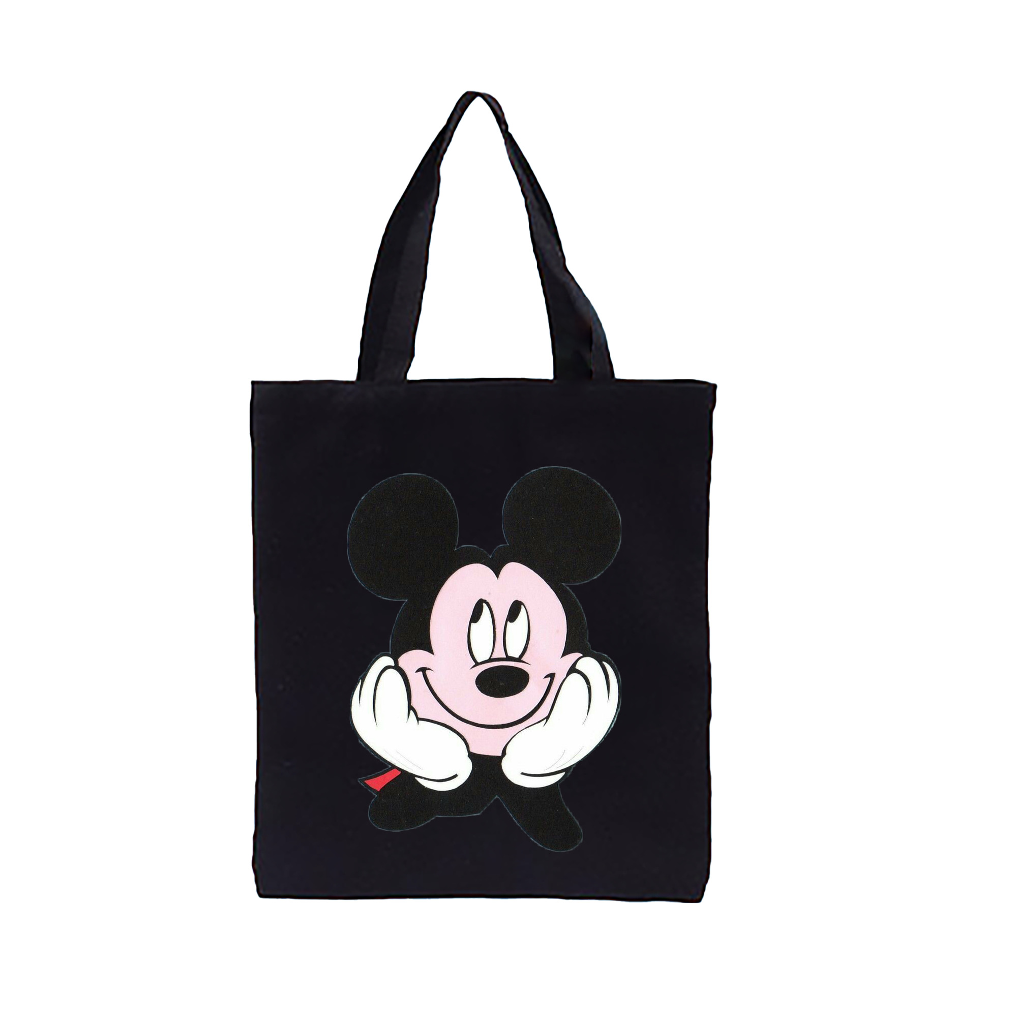 （画像用） ミッキーマウス Mickey Mouse 縦型キャンバス生地手提げバッグ　トートバッグ