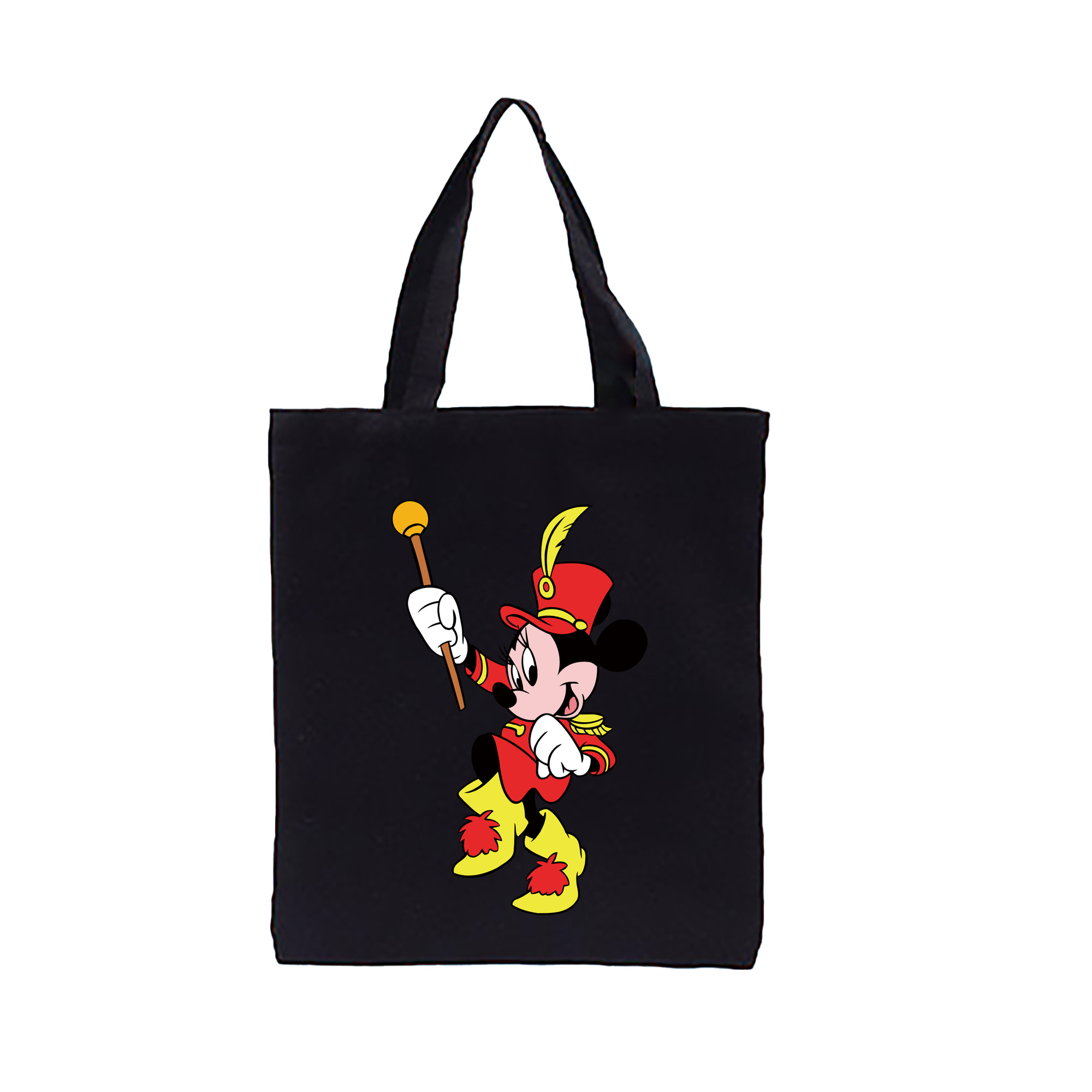 （画像用） ミッキーマウス Mickey Mouse 縦型キャンバス生地手提げバッグ　トートバッグ