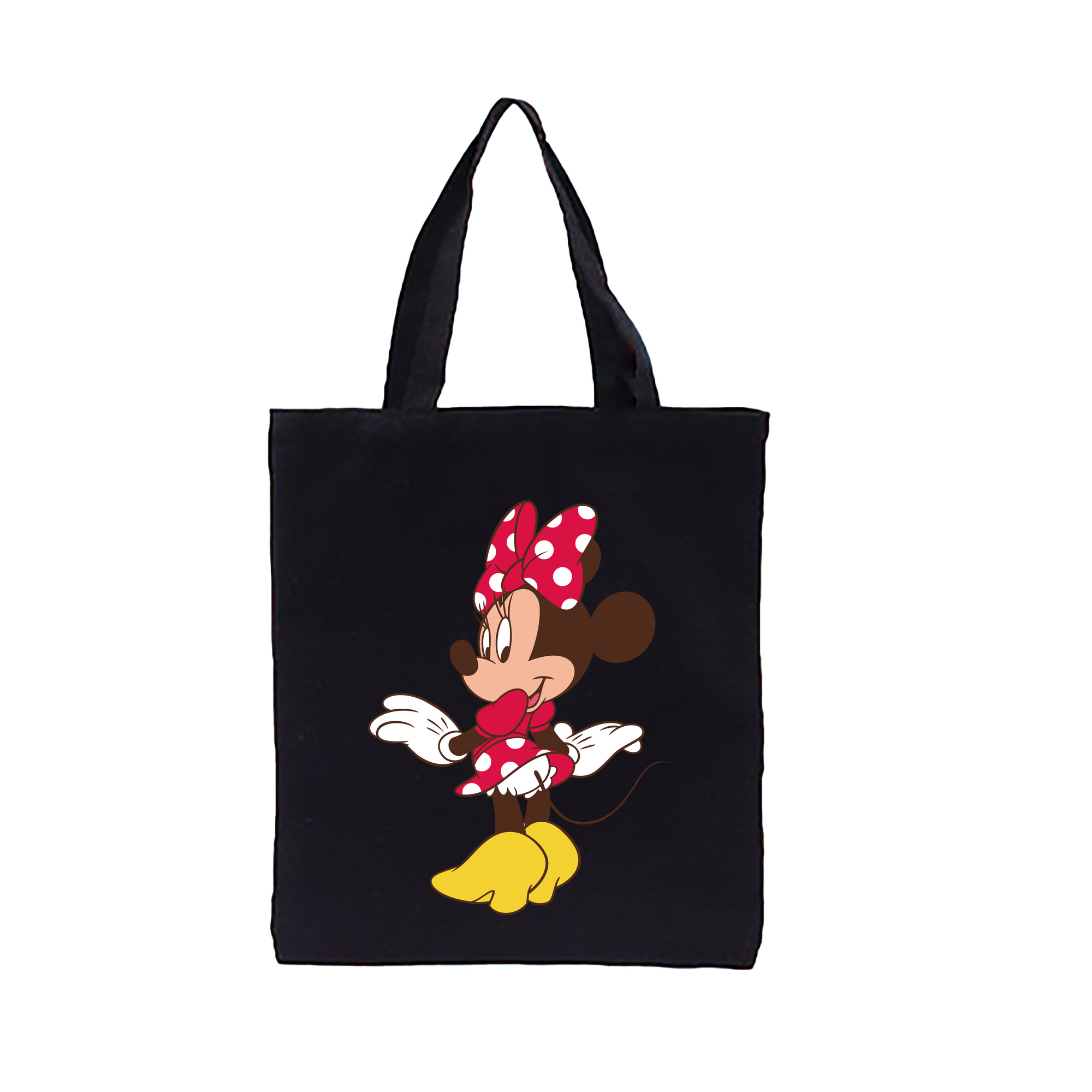 （画像用） ミッキーマウス Mickey Mouse 縦型キャンバス生地手提げバッグ　トートバッグ
