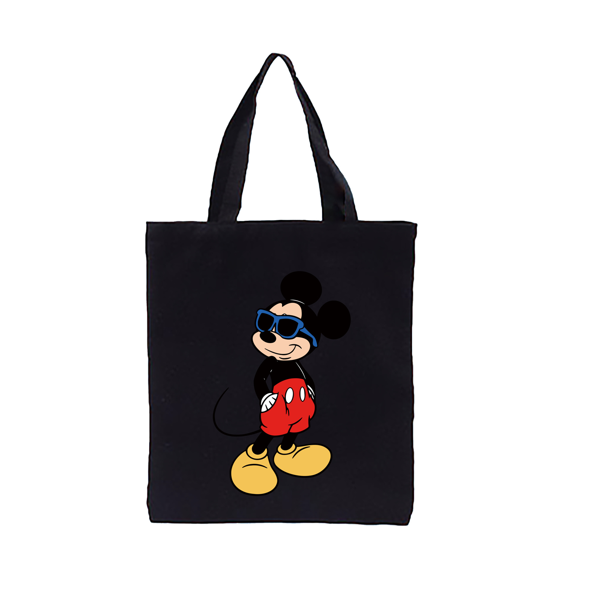 （画像用） ミッキーマウス Mickey Mouse 縦型キャンバス生地手提げバッグ　トートバッグ