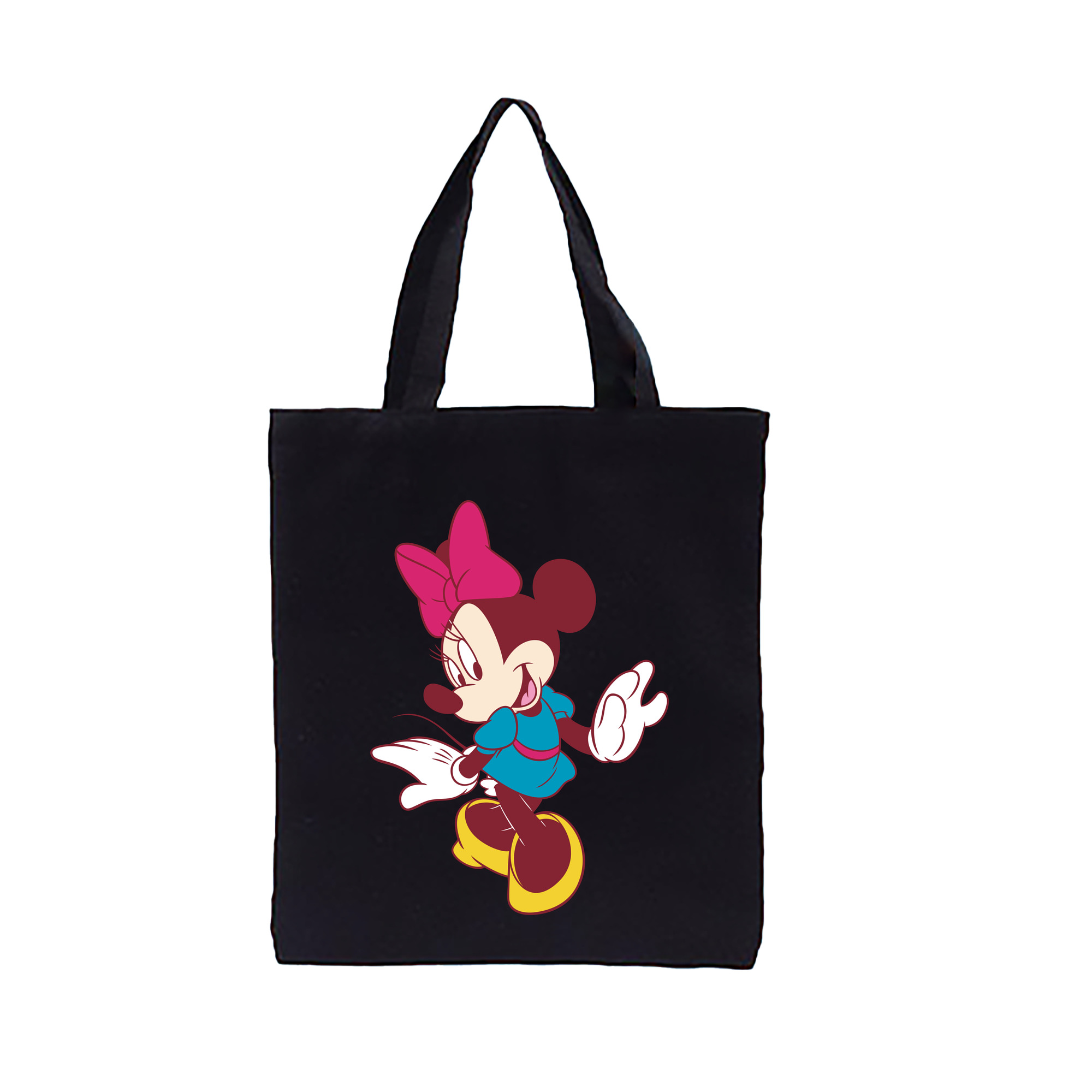 （画像用） ミッキーマウス Mickey Mouse 縦型キャンバス生地手提げバッグ　トートバッグ