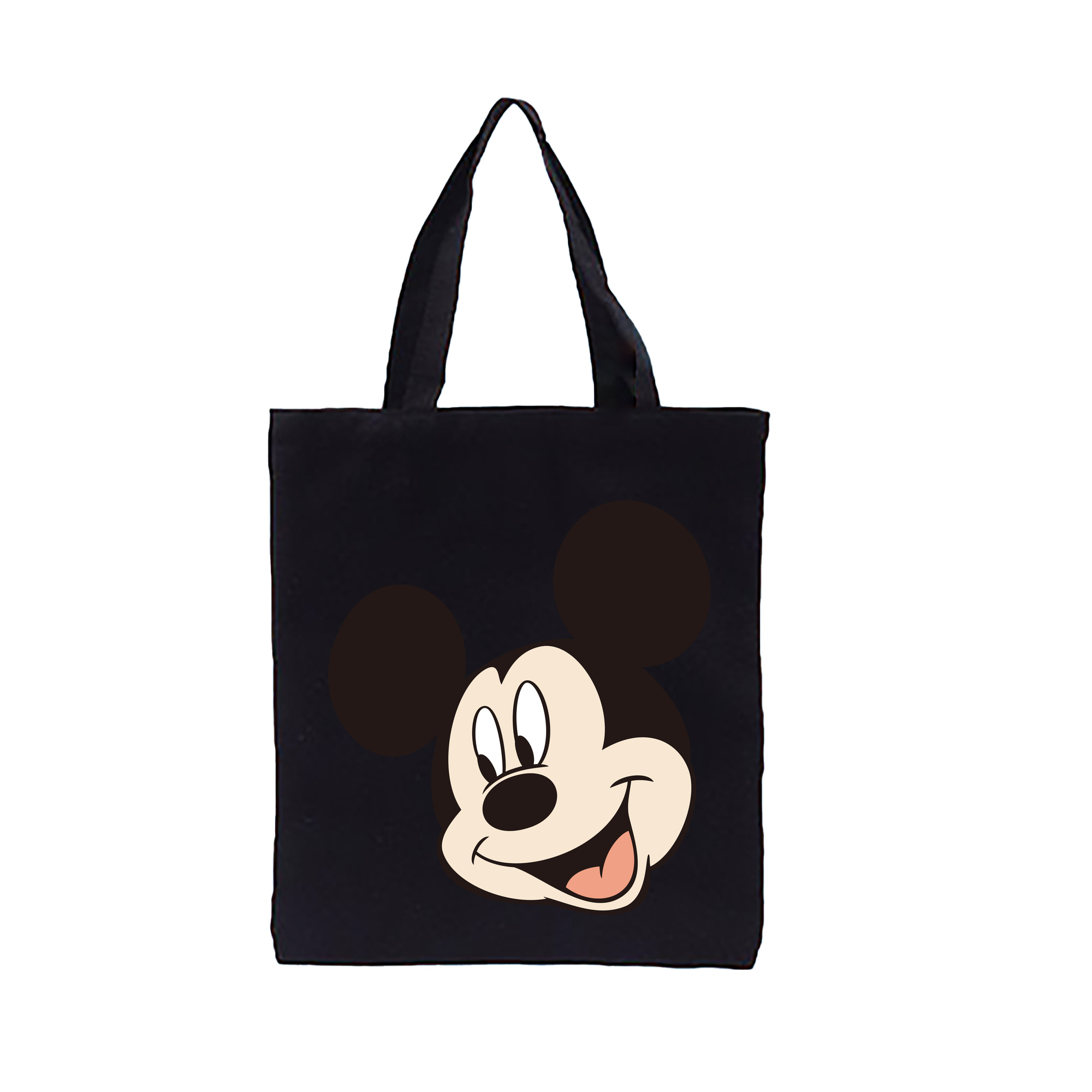 （画像用） ミッキーマウス Mickey Mouse 縦型キャンバス生地手提げバッグ　トートバッグ
