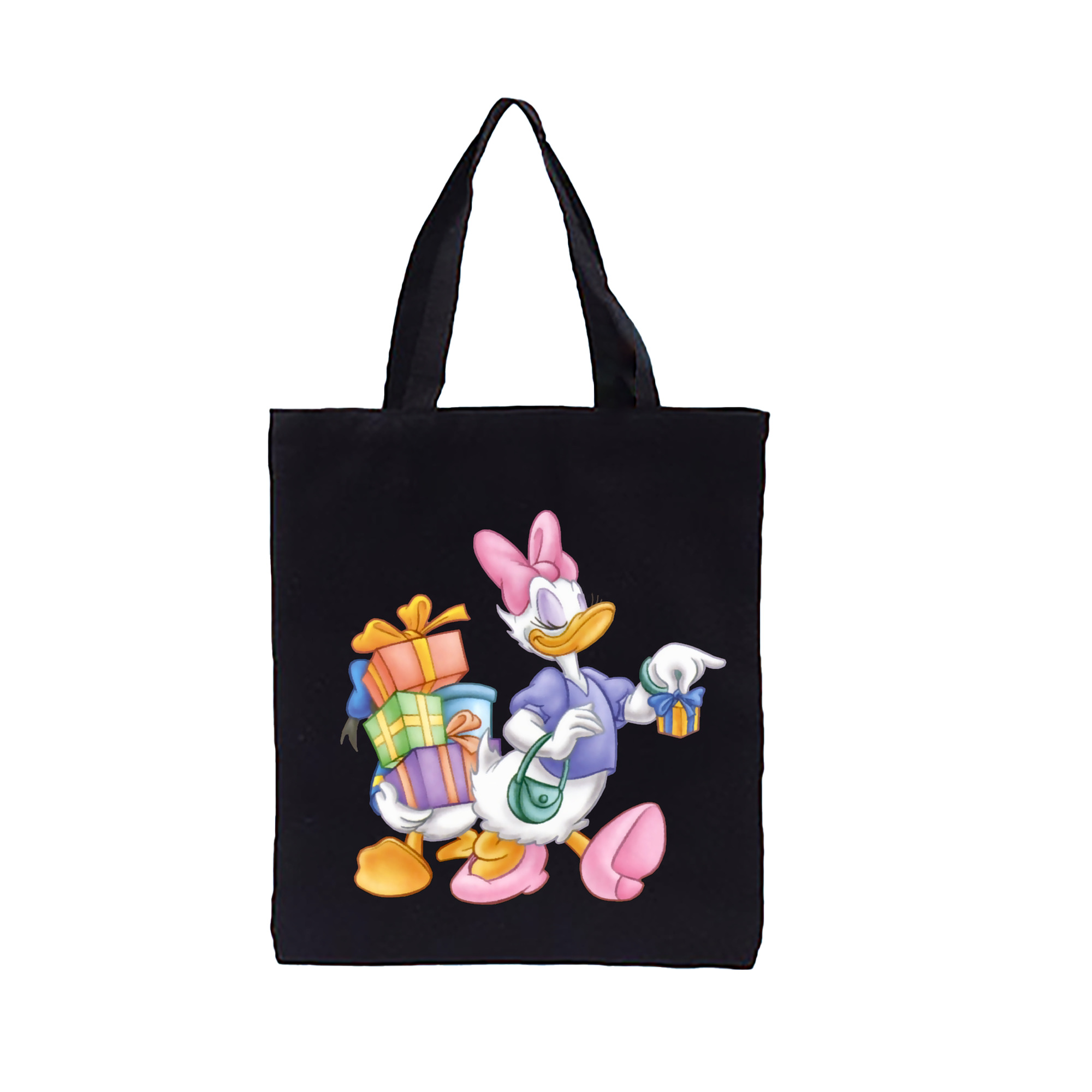 （画像用） ミッキーマウス Mickey Mouse 縦型キャンバス生地手提げバッグ　トートバッグ