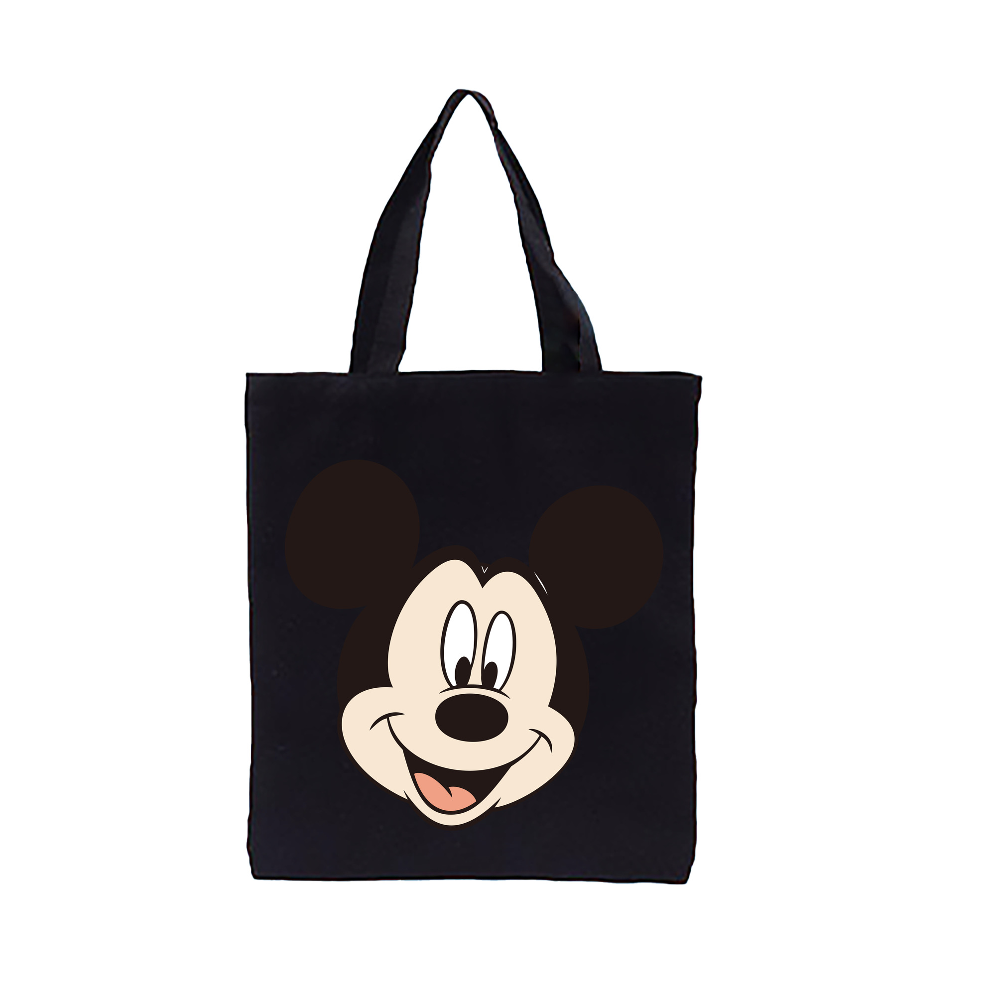 （画像用） ミッキーマウス Mickey Mouse 縦型キャンバス生地手提げバッグ　トートバッグ
