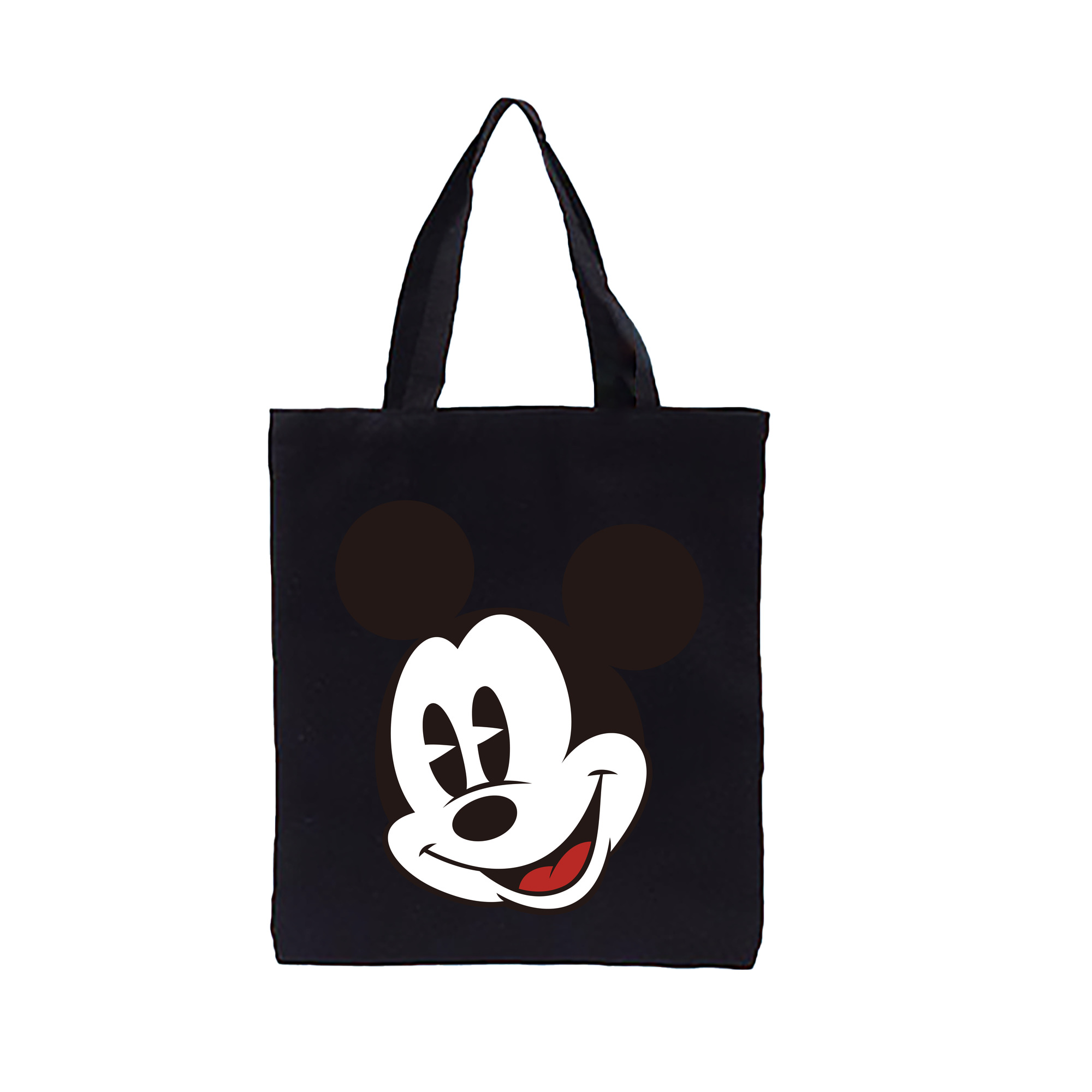 ミッキーマウス Mickey Mouse 縦型キャンバス生地手提げバッグ　トートバッグ