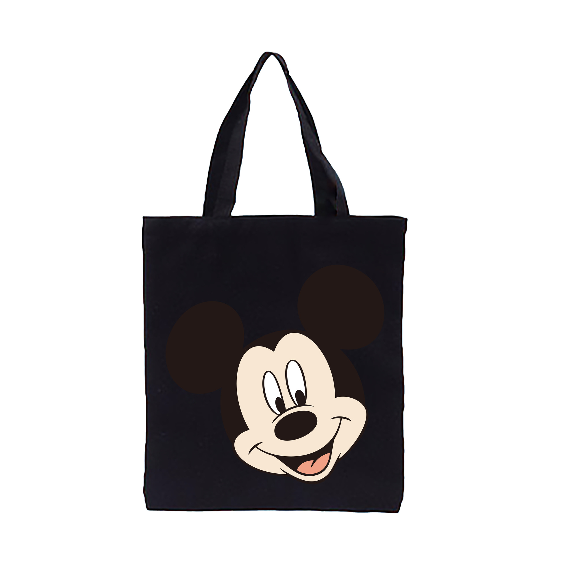 （画像用） ミッキーマウス Mickey Mouse 縦型キャンバス生地手提げバッグ　トートバッグ