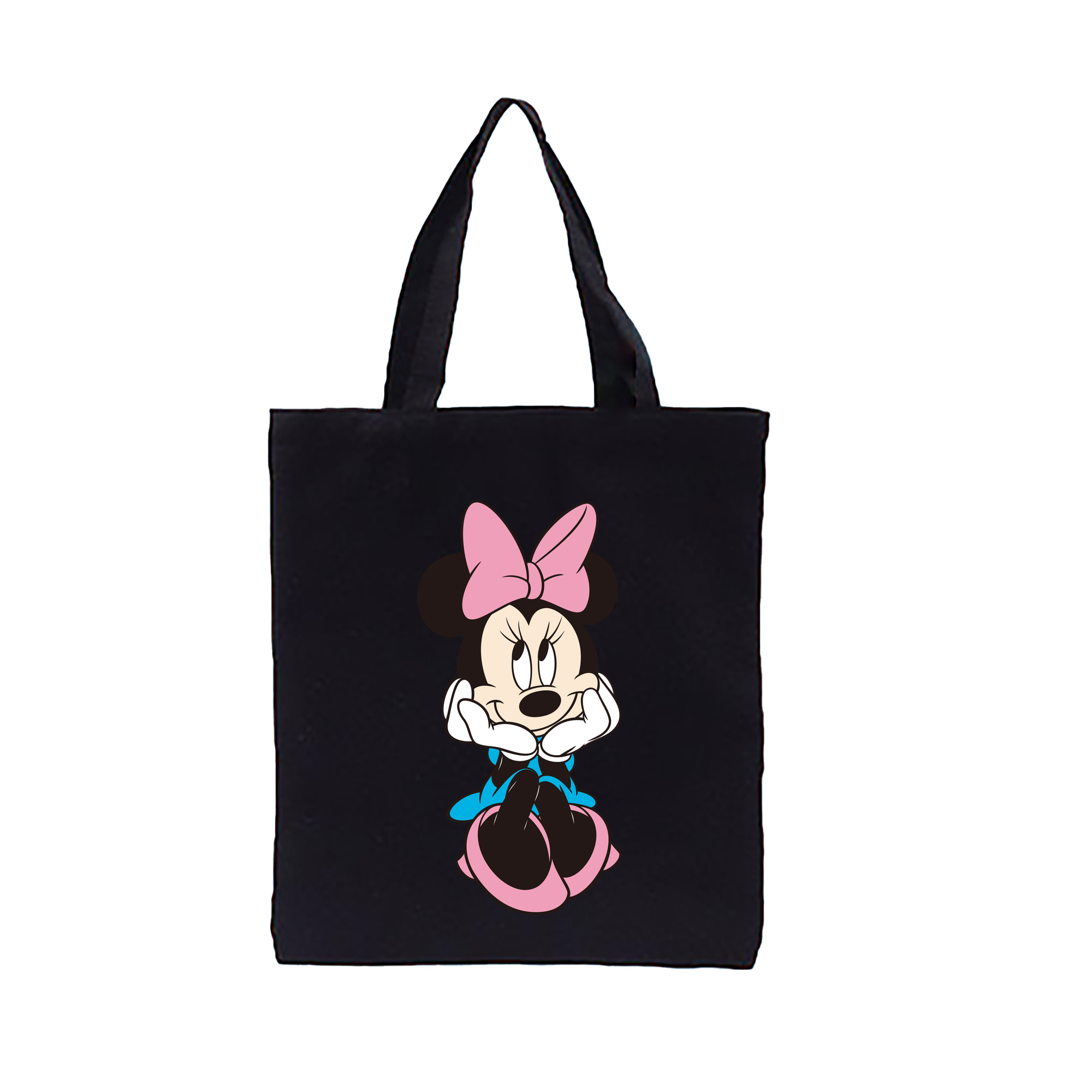 （画像用） ミッキーマウス Mickey Mouse 縦型キャンバス生地手提げバッグ　トートバッグ