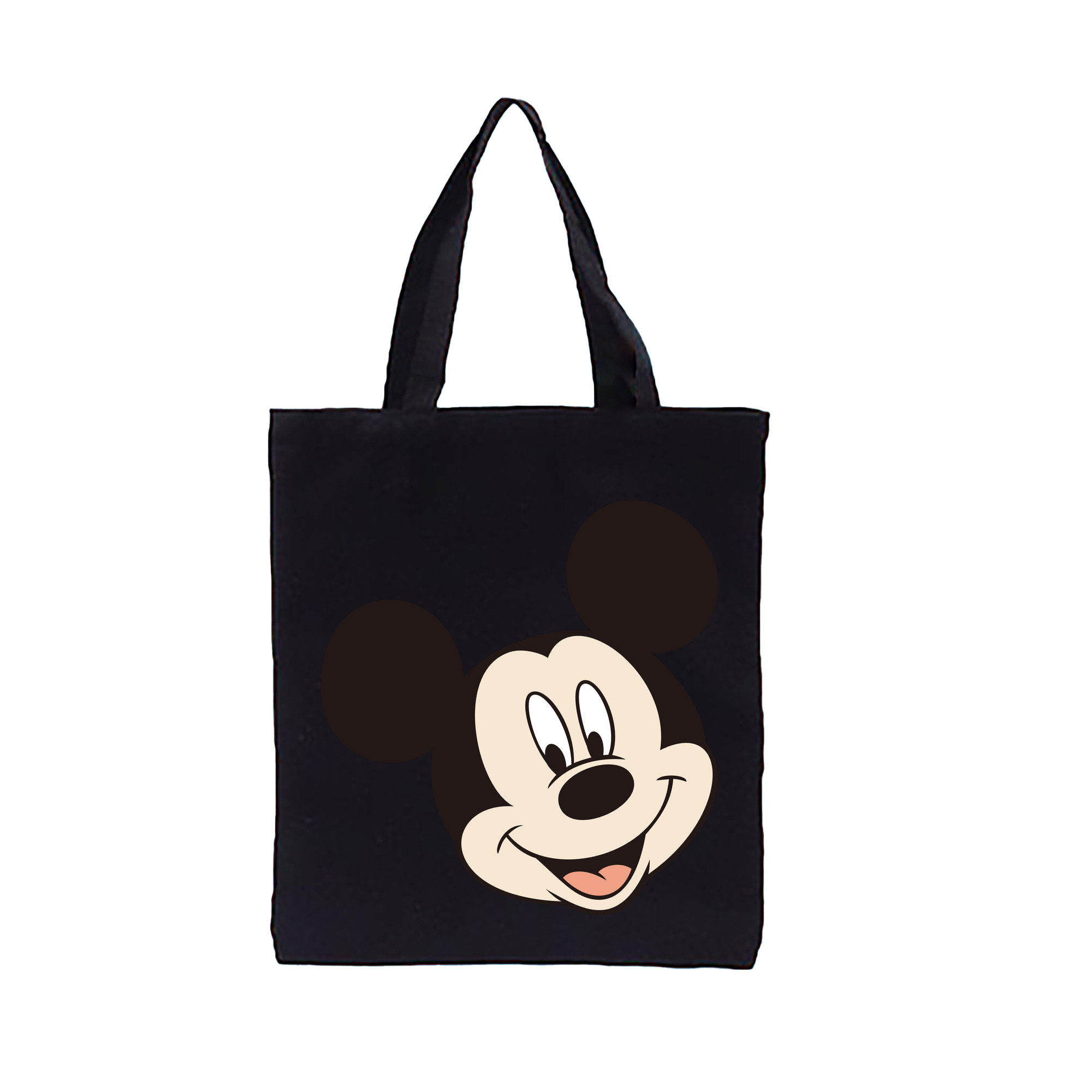 （画像用） ミッキーマウス Mickey Mouse 縦型キャンバス生地手提げバッグ　トートバッグ
