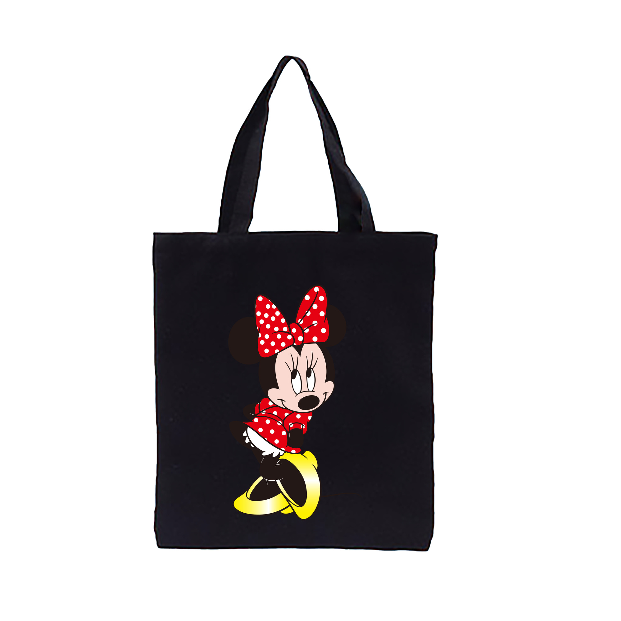 （画像用） ミッキーマウス Mickey Mouse 縦型キャンバス生地手提げバッグ　トートバッグ