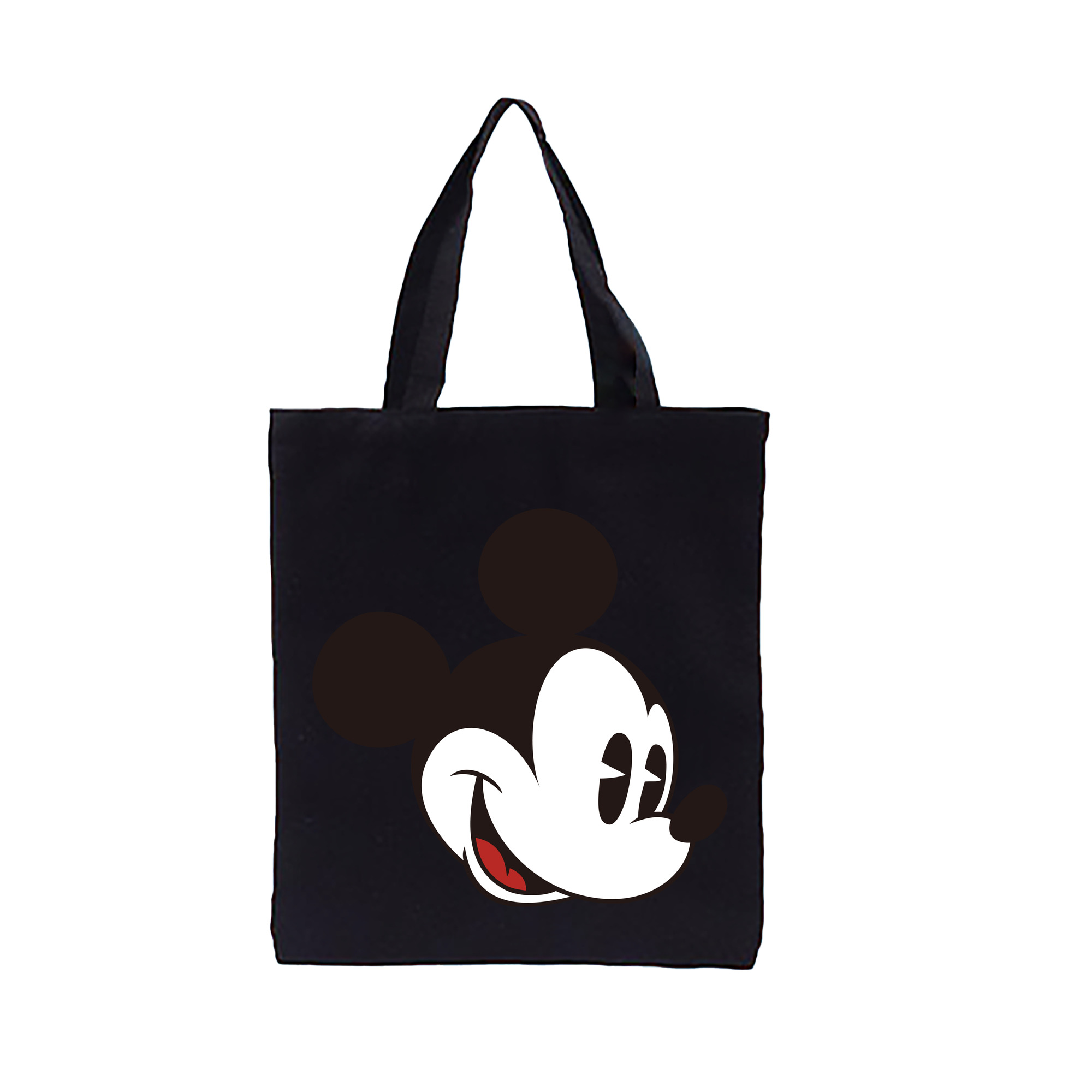 ミッキーマウス Mickey Mouse 縦型キャンバス生地手提げバッグ　トートバッグ