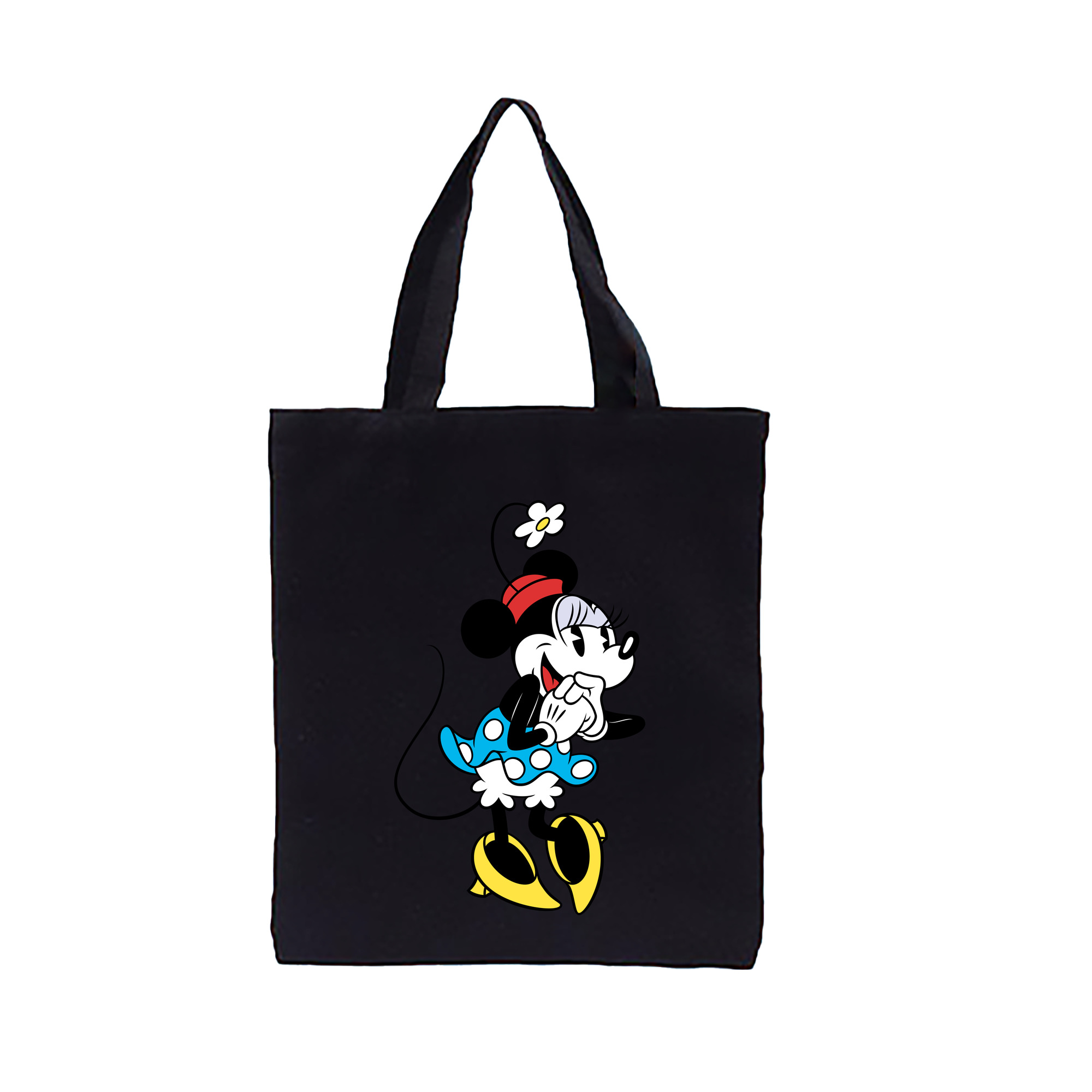 （画像用） ミッキーマウス Mickey Mouse 縦型キャンバス生地手提げバッグ　トートバッグ