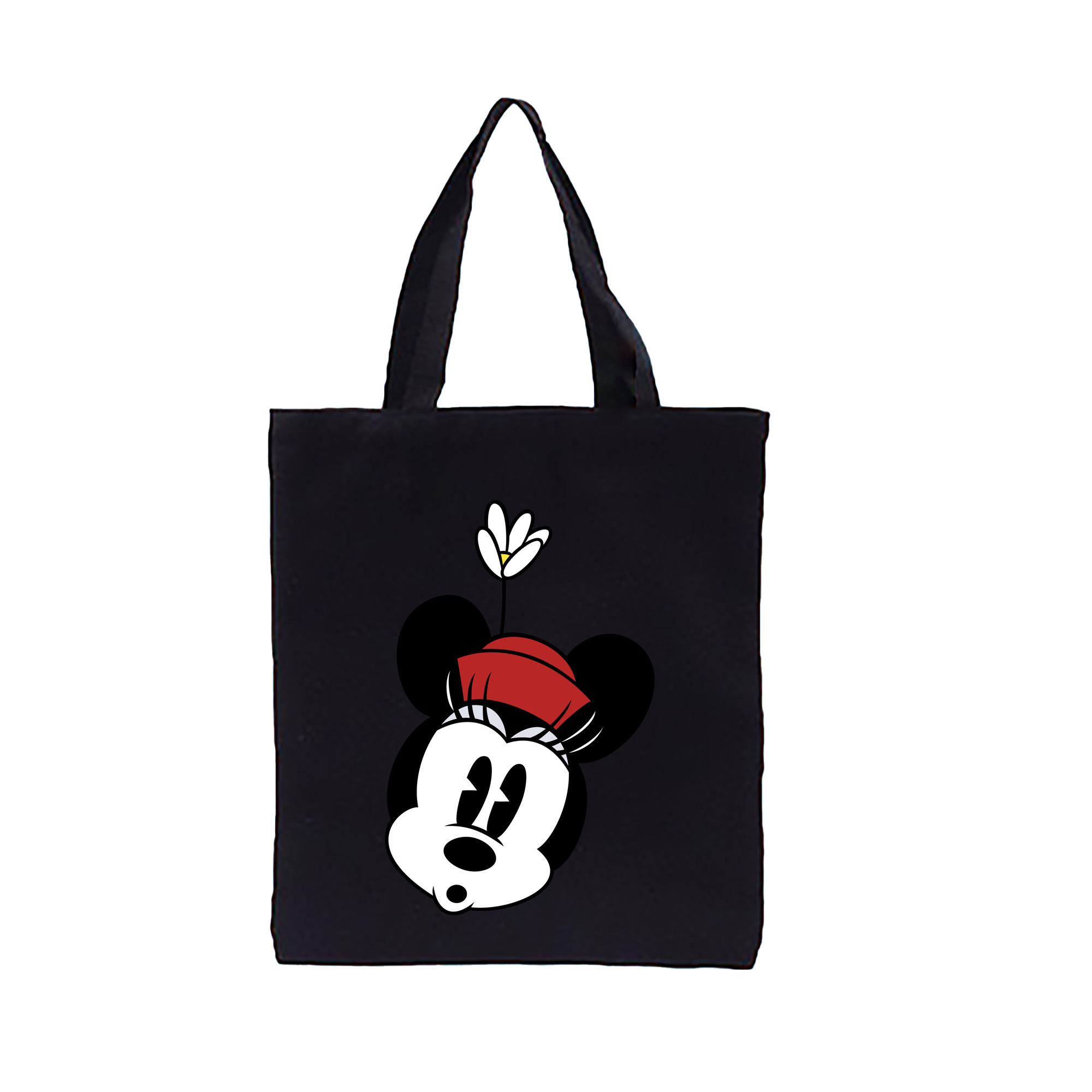 （画像用） ミッキーマウス Mickey Mouse 縦型キャンバス生地手提げバッグ　トートバッグ