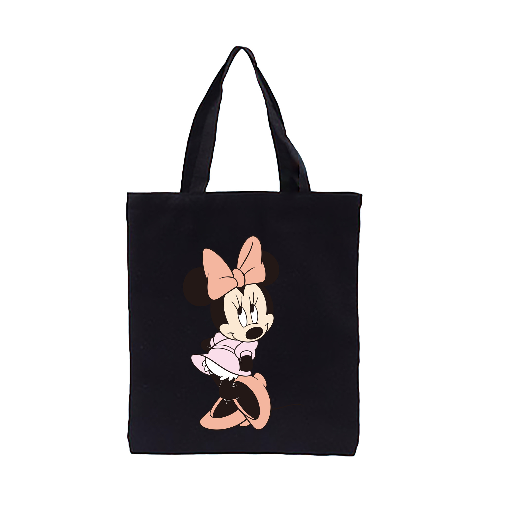 （画像用） ミッキーマウス Mickey Mouse 縦型キャンバス生地手提げバッグ　トートバッグ