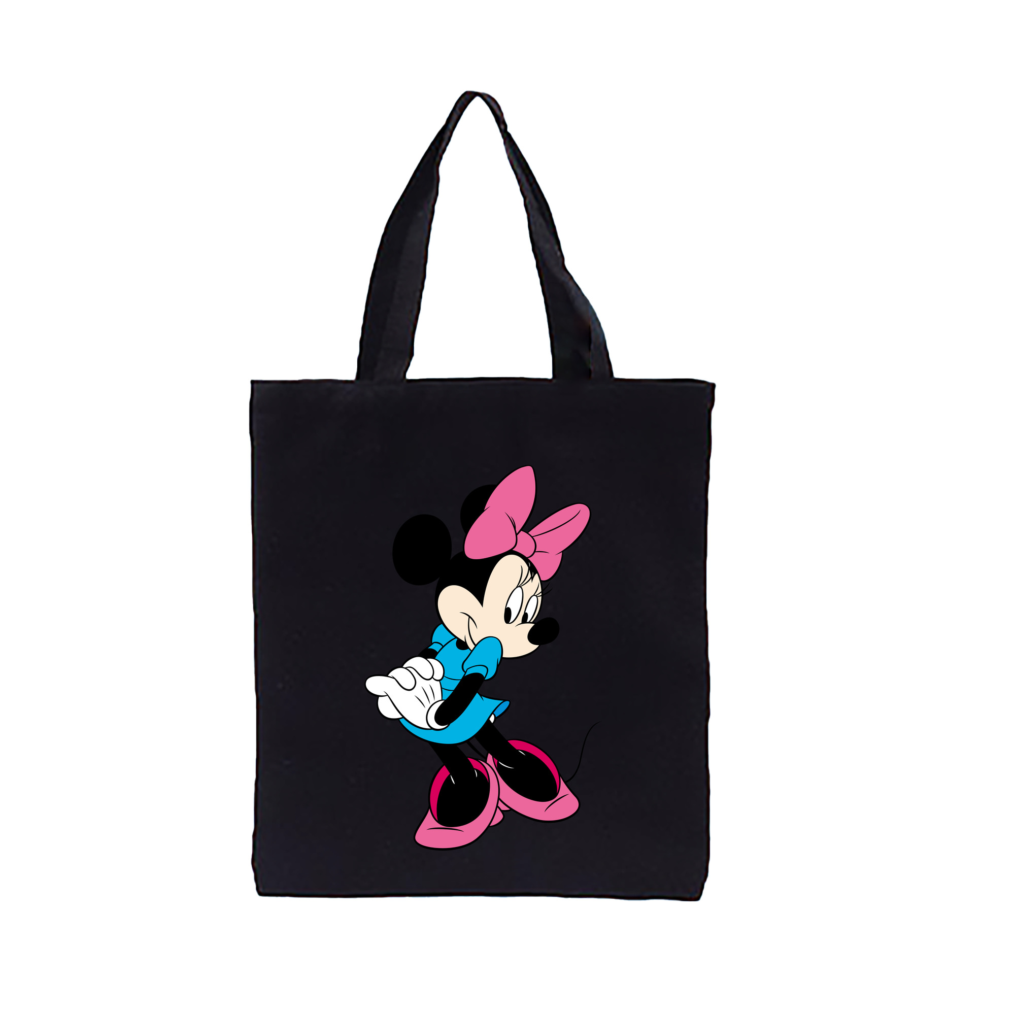 （画像用） ミッキーマウス Mickey Mouse 縦型キャンバス生地手提げバッグ　トートバッグ