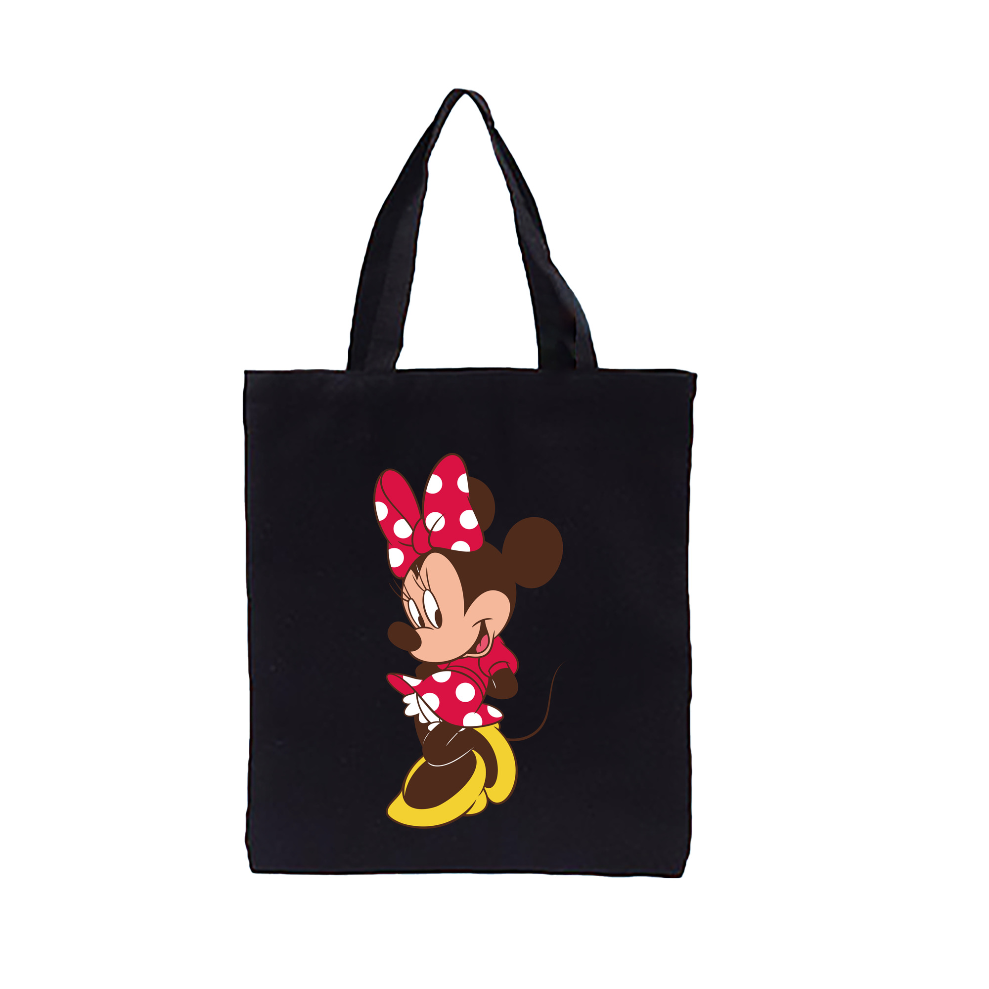 （画像用） ミッキーマウス Mickey Mouse 縦型キャンバス生地手提げバッグ　トートバッグ