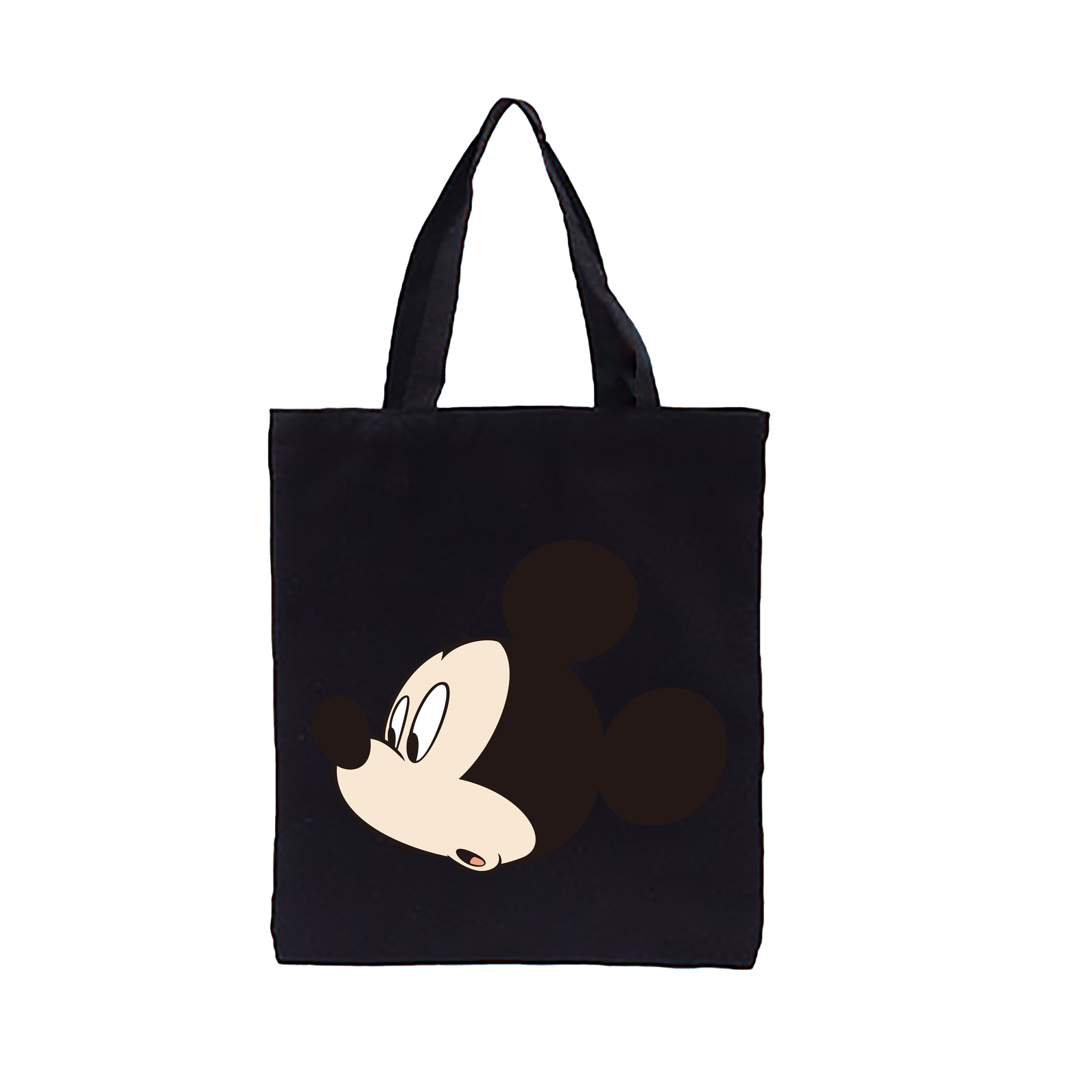 （画像用） ミッキーマウス Mickey Mouse 縦型キャンバス生地手提げバッグ　トートバッグ