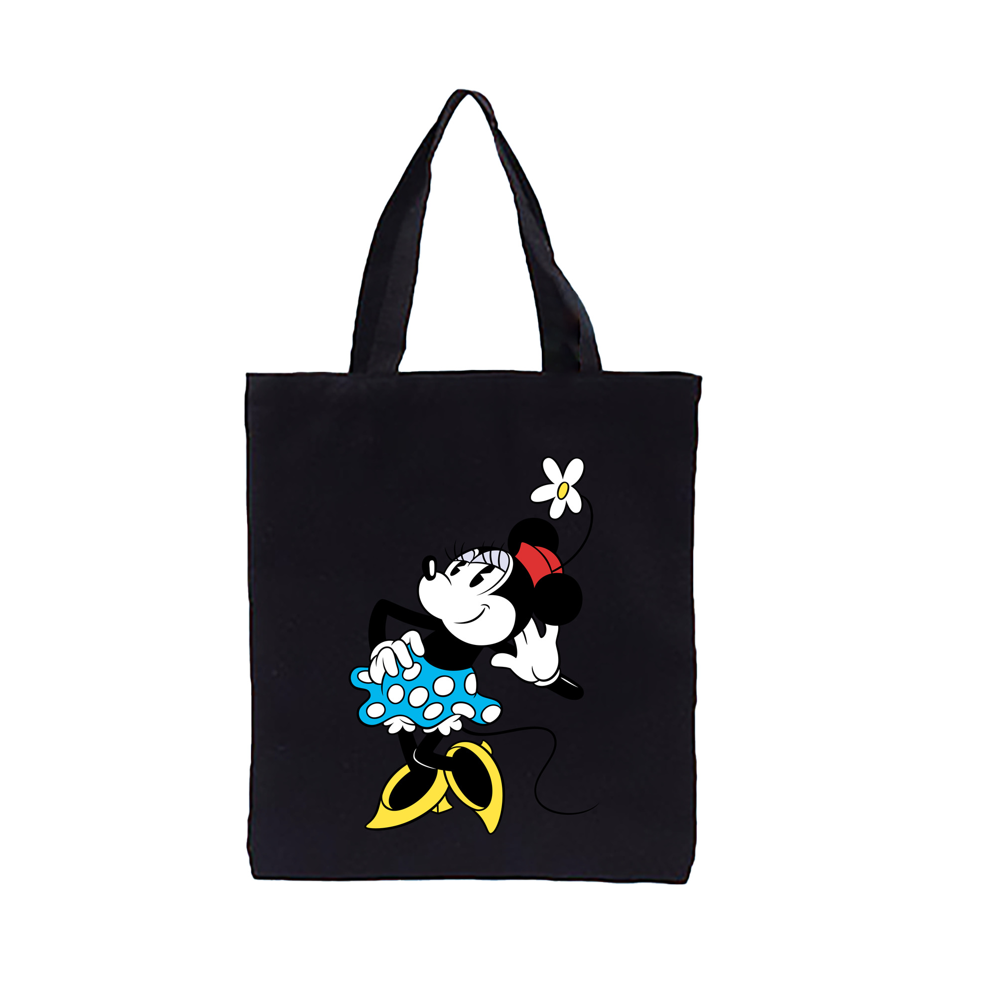 （画像用） ミッキーマウス Mickey Mouse 縦型キャンバス生地手提げバッグ　トートバッグ