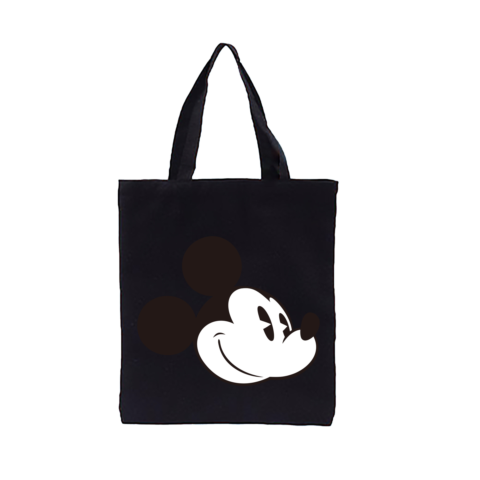 ミッキーマウス Mickey Mouse 縦型キャンバス生地手提げバッグ　トートバッグ