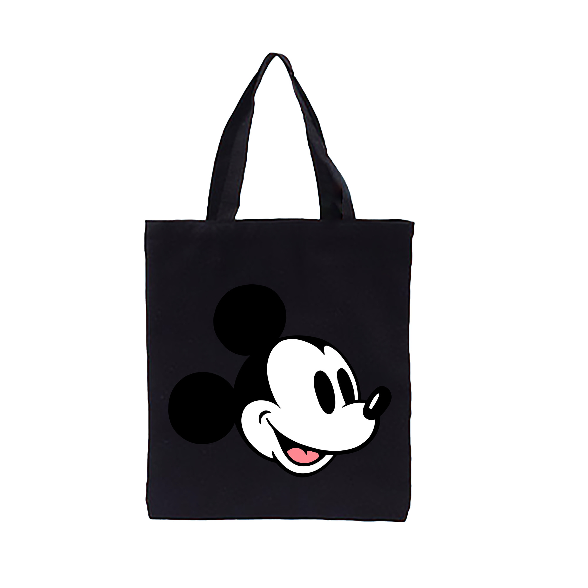 ミッキーマウス Mickey Mouse 縦型キャンバス生地手提げバッグ　トートバッグ