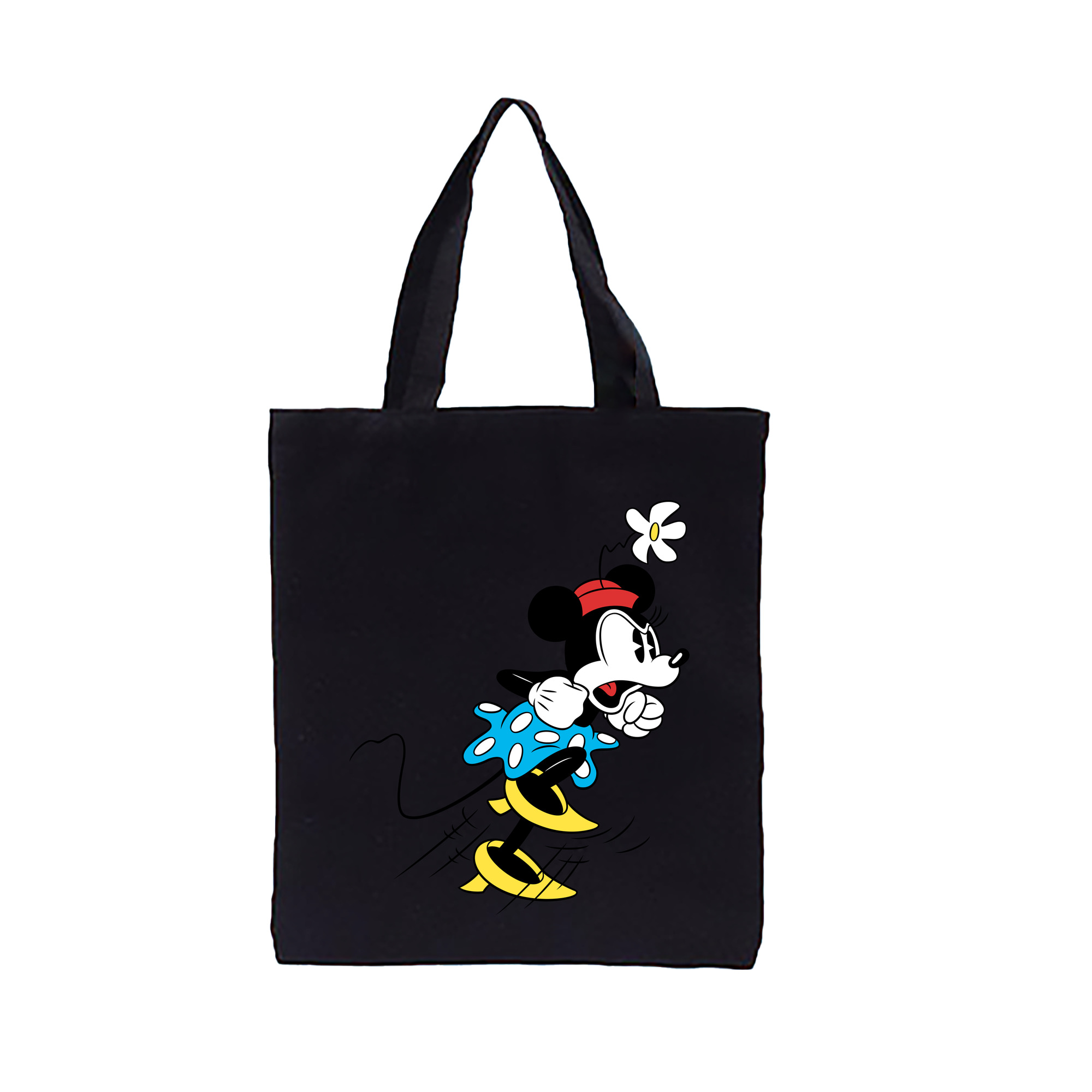 （画像用） ミッキーマウス Mickey Mouse 縦型キャンバス生地手提げバッグ　トートバッグ