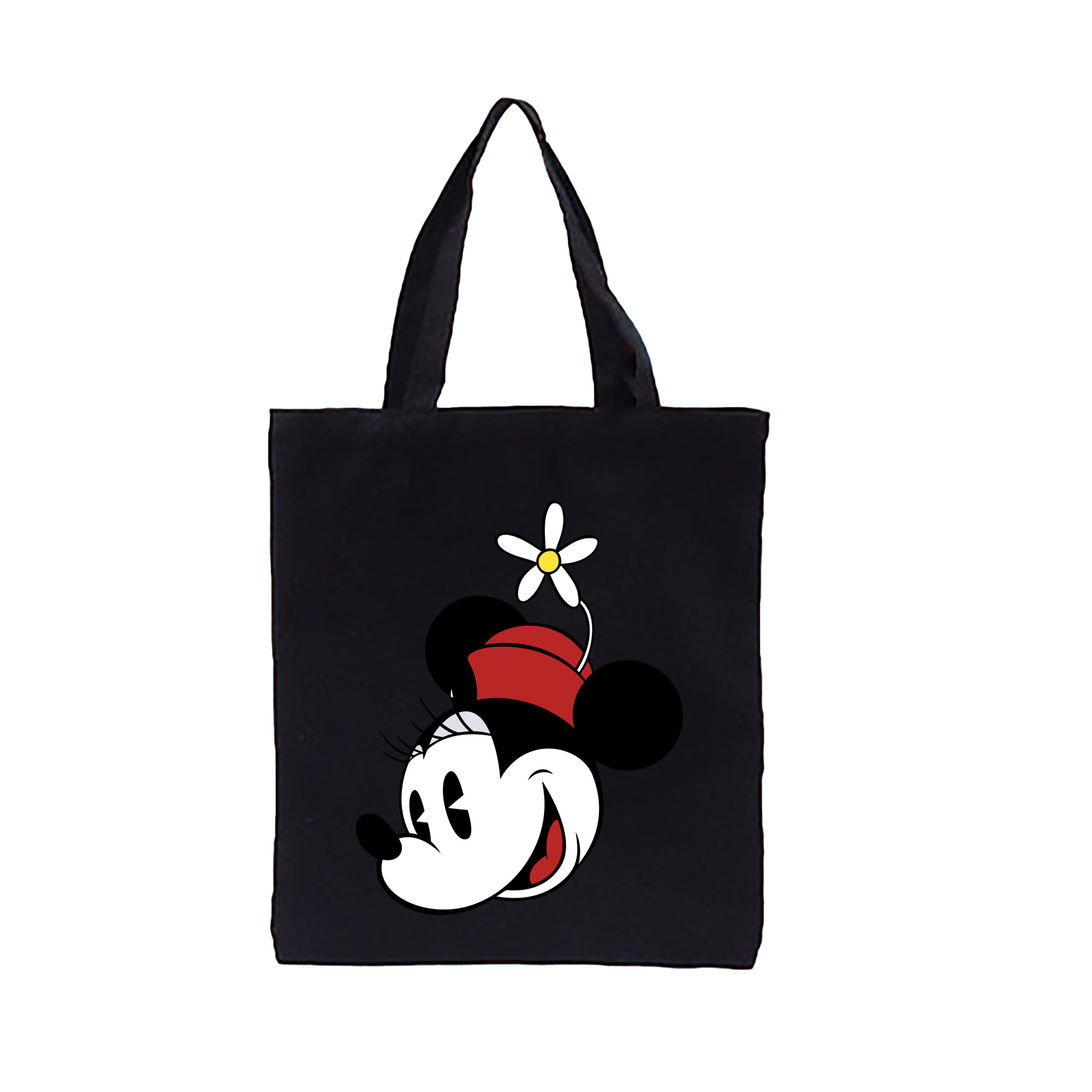 （画像用） ミッキーマウス Mickey Mouse 縦型キャンバス生地手提げバッグ　トートバッグ