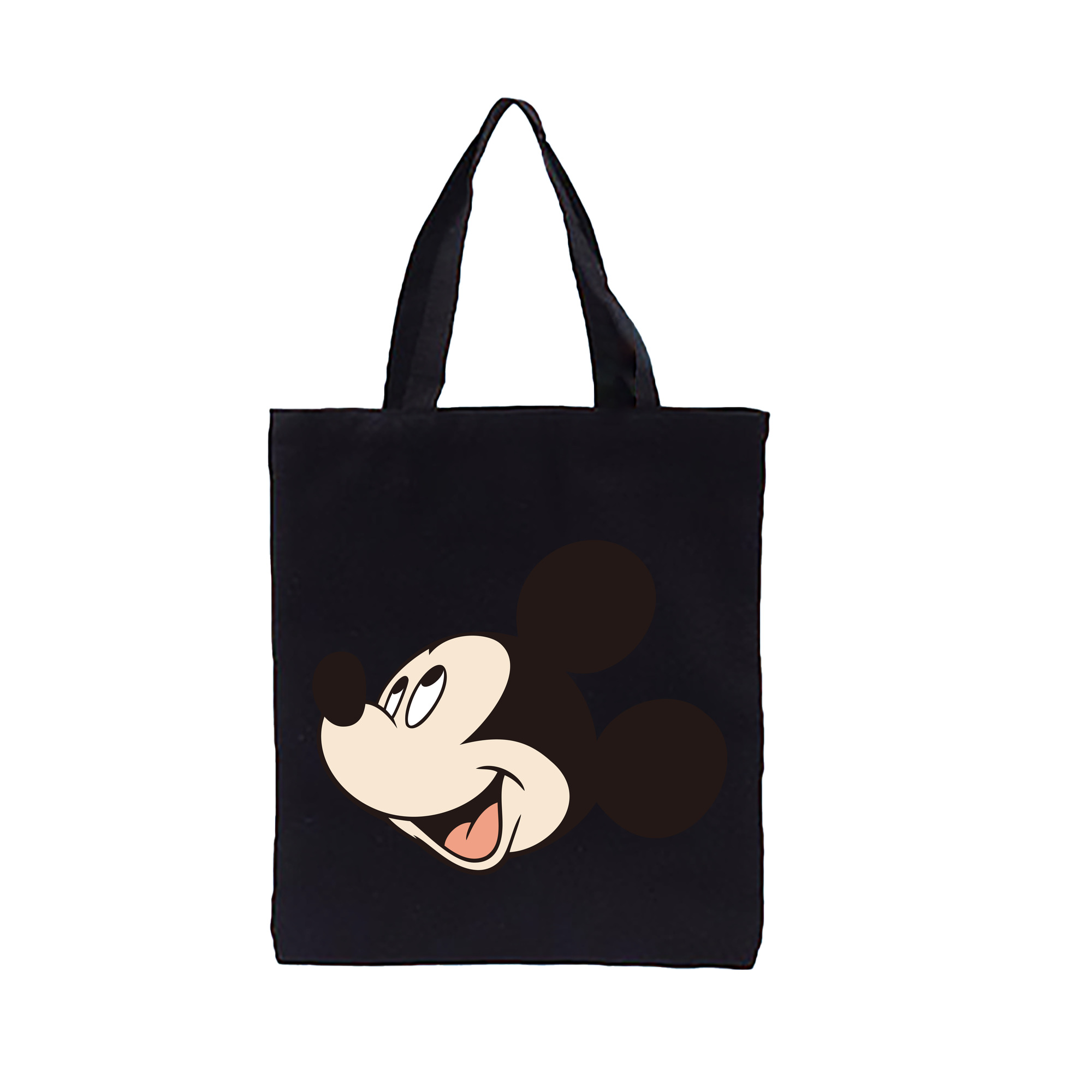 （画像用） ミッキーマウス Mickey Mouse 縦型キャンバス生地手提げバッグ　トートバッグ