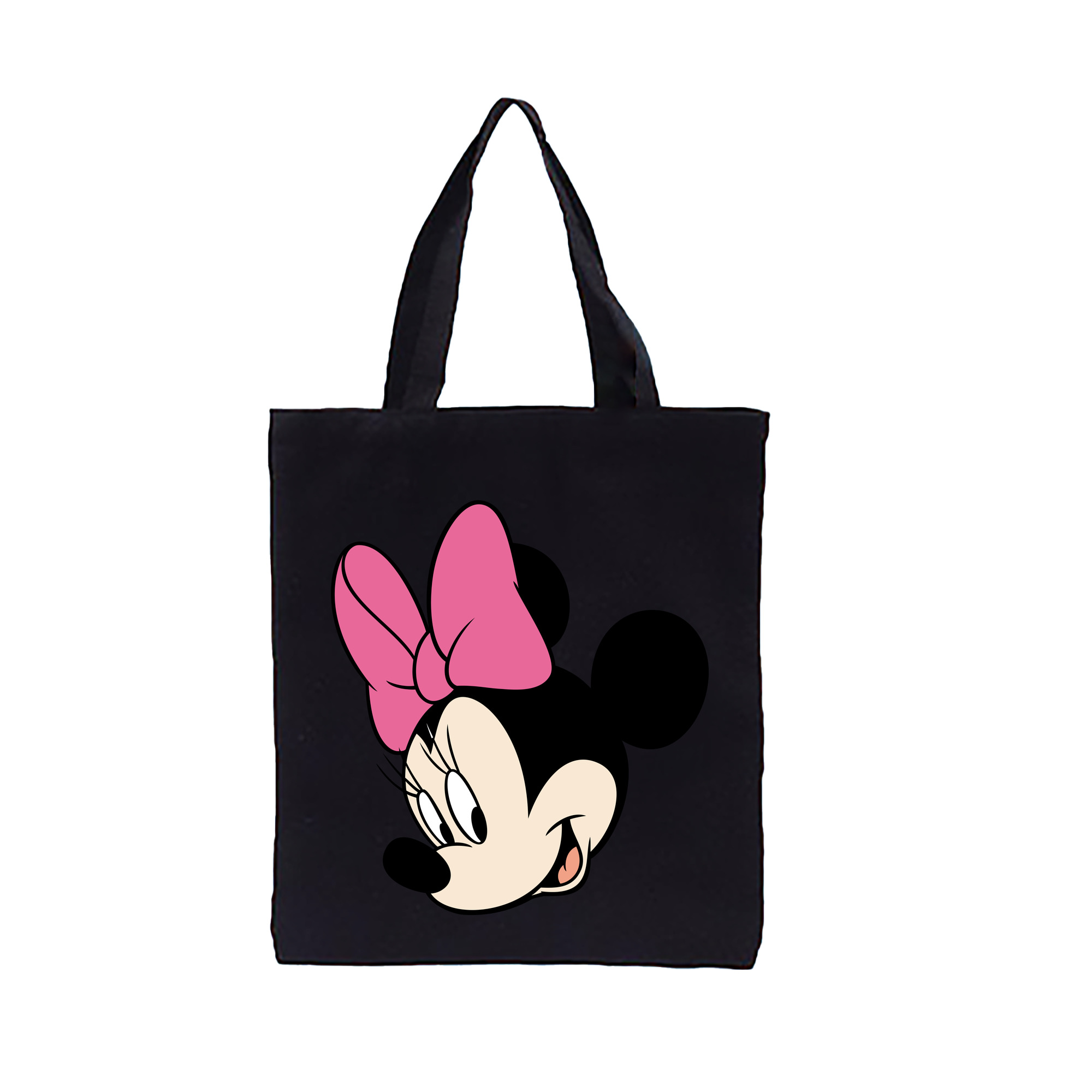 （画像用） ミッキーマウス Mickey Mouse 縦型キャンバス生地手提げバッグ　トートバッグ