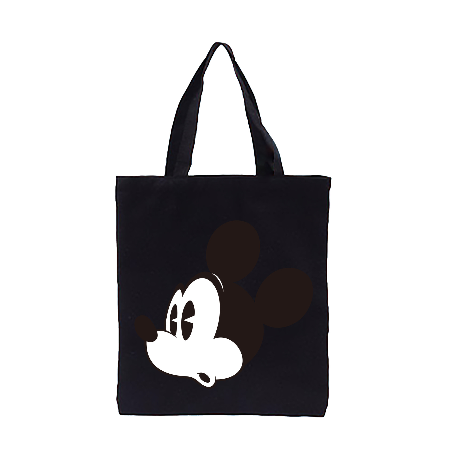 （画像用） ミッキーマウス Mickey Mouse 縦型キャンバス生地手提げバッグ　トートバッグ