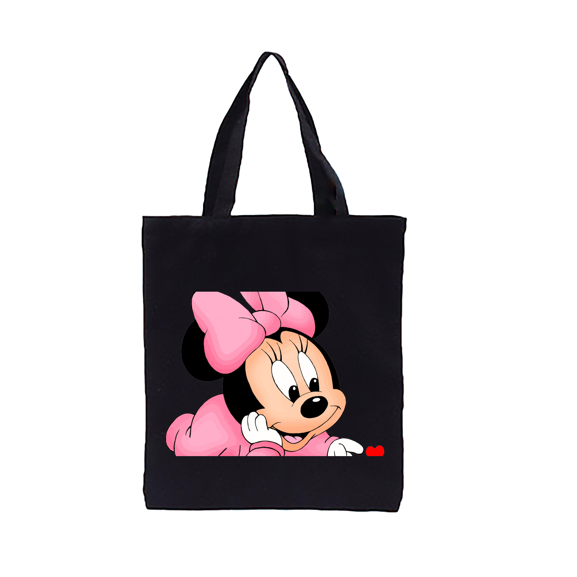 （画像用） ミッキーマウス Mickey Mouse 縦型キャンバス生地手提げバッグ　トートバッグ