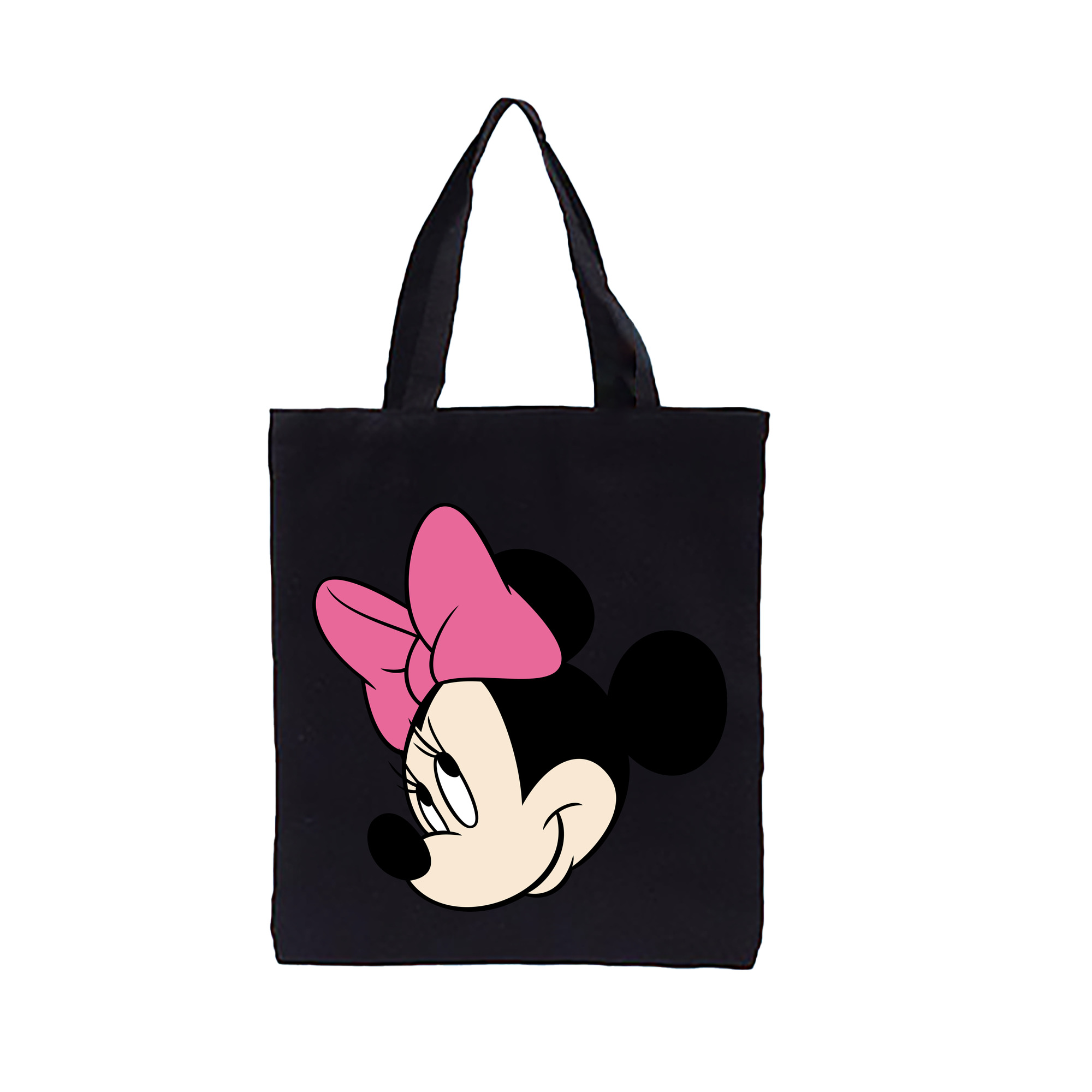 （画像用） ミッキーマウス Mickey Mouse 縦型キャンバス生地手提げバッグ　トートバッグ