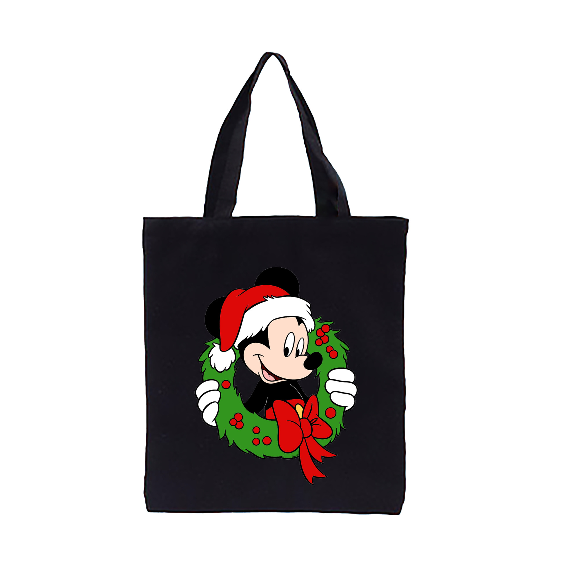 （画像用） ミッキーマウス Mickey Mouse 縦型キャンバス生地手提げバッグ　トートバッグ