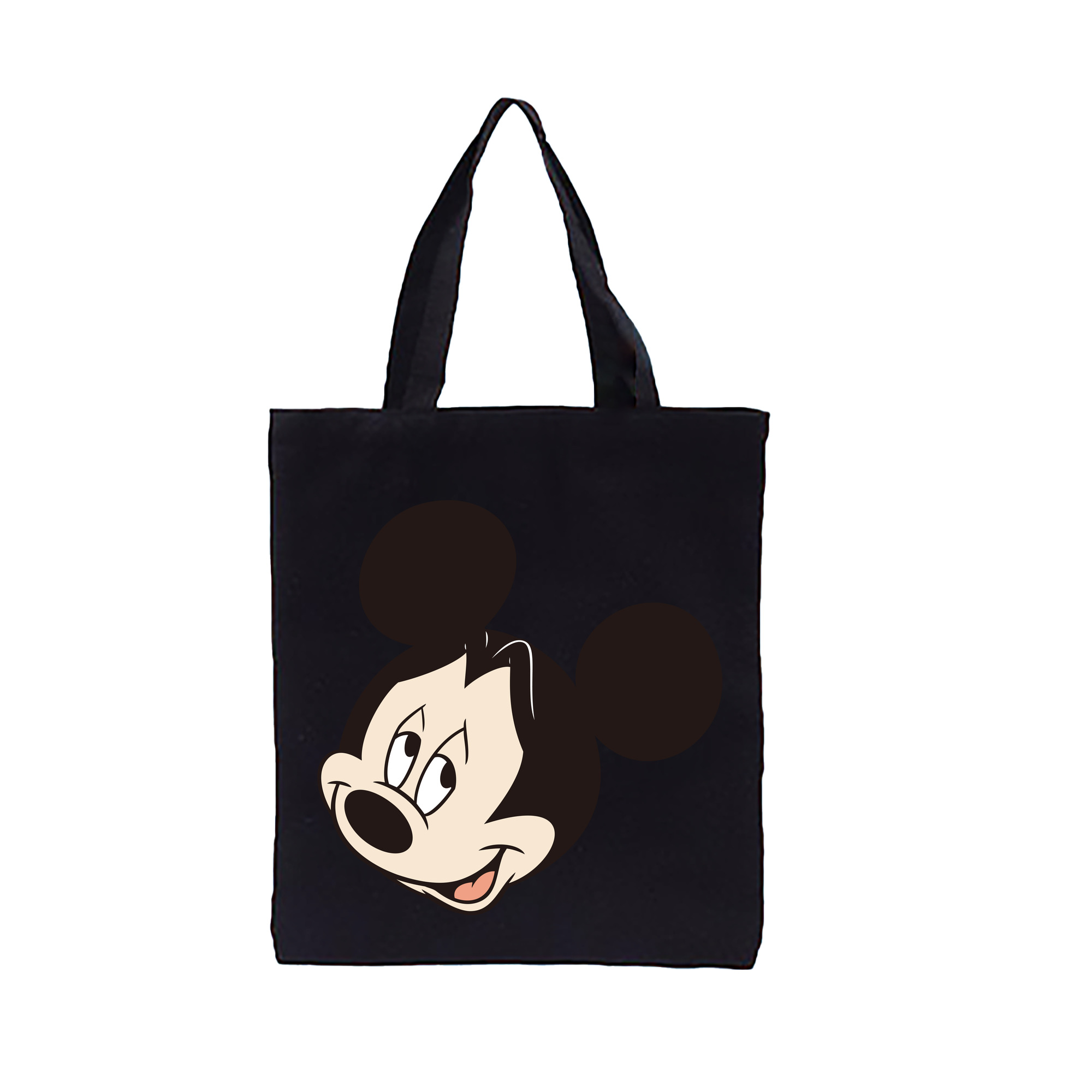 （画像用） ミッキーマウス Mickey Mouse 縦型キャンバス生地手提げバッグ　トートバッグ