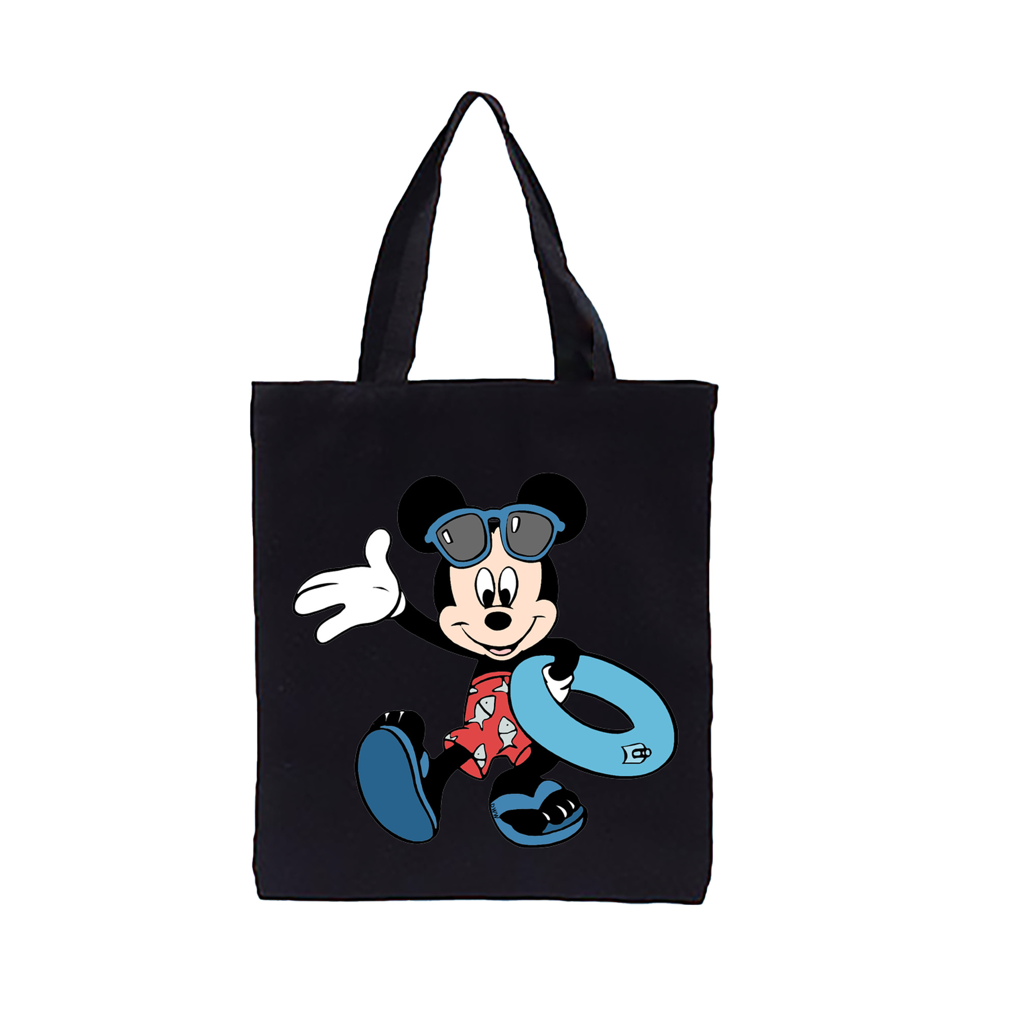 （画像用） ミッキーマウス Mickey Mouse 縦型キャンバス生地手提げバッグ　トートバッグ