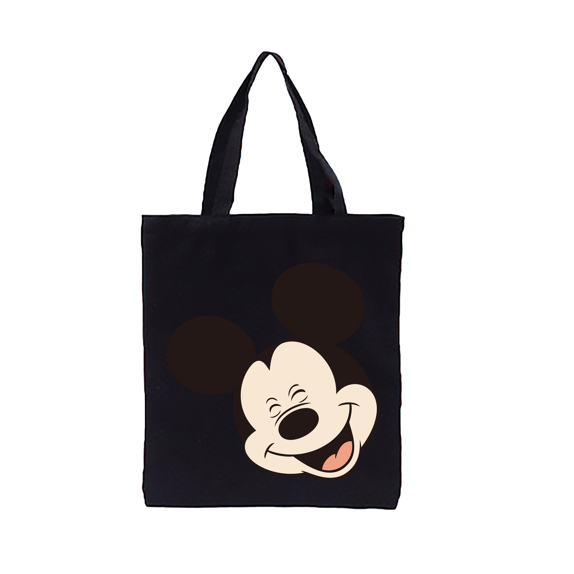 （画像用） ミッキーマウス Mickey Mouse 縦型キャンバス生地手提げバッグ　トートバッグ