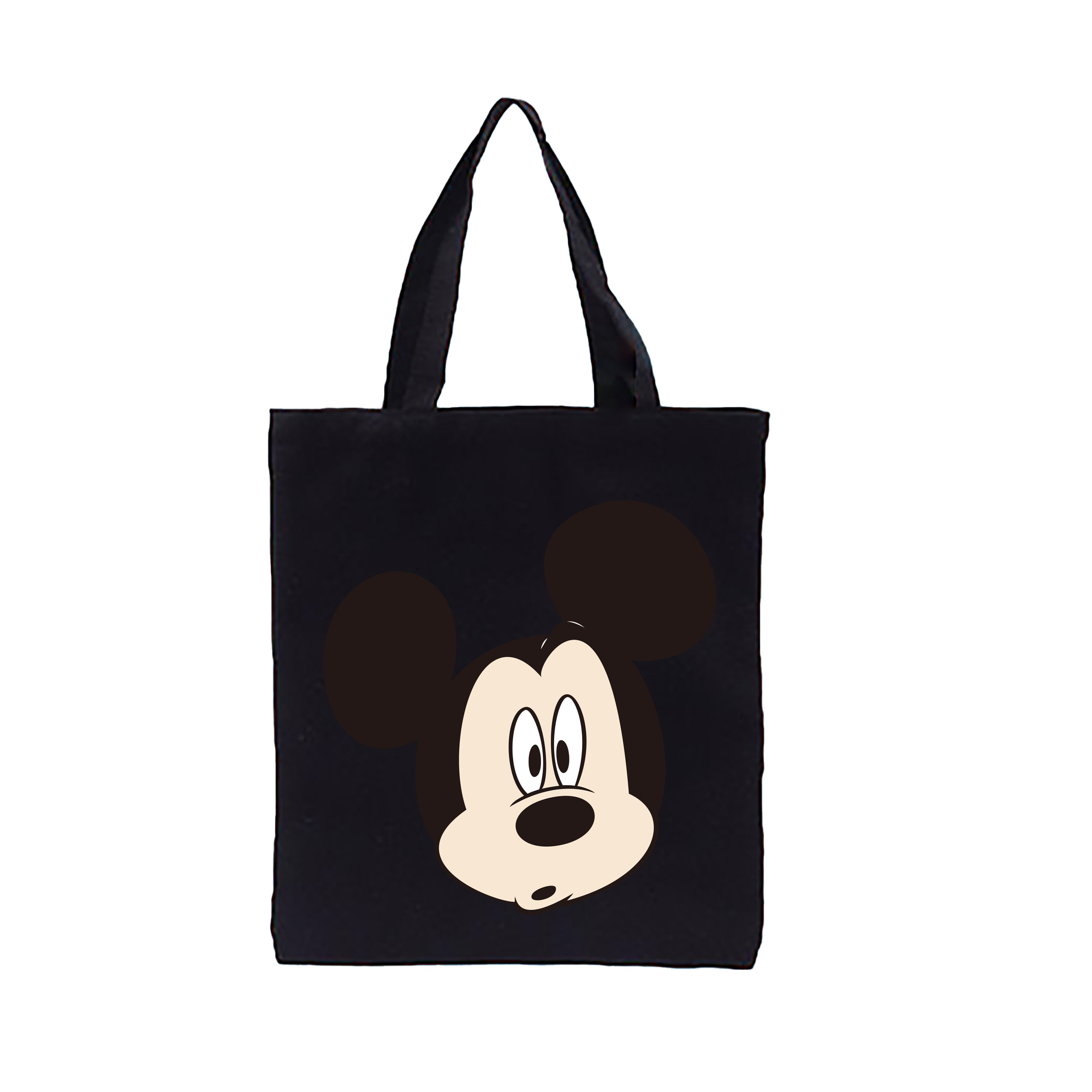ミッキーマウス Mickey Mouse 縦型キャンバス生地手提げバッグ　トートバッグ