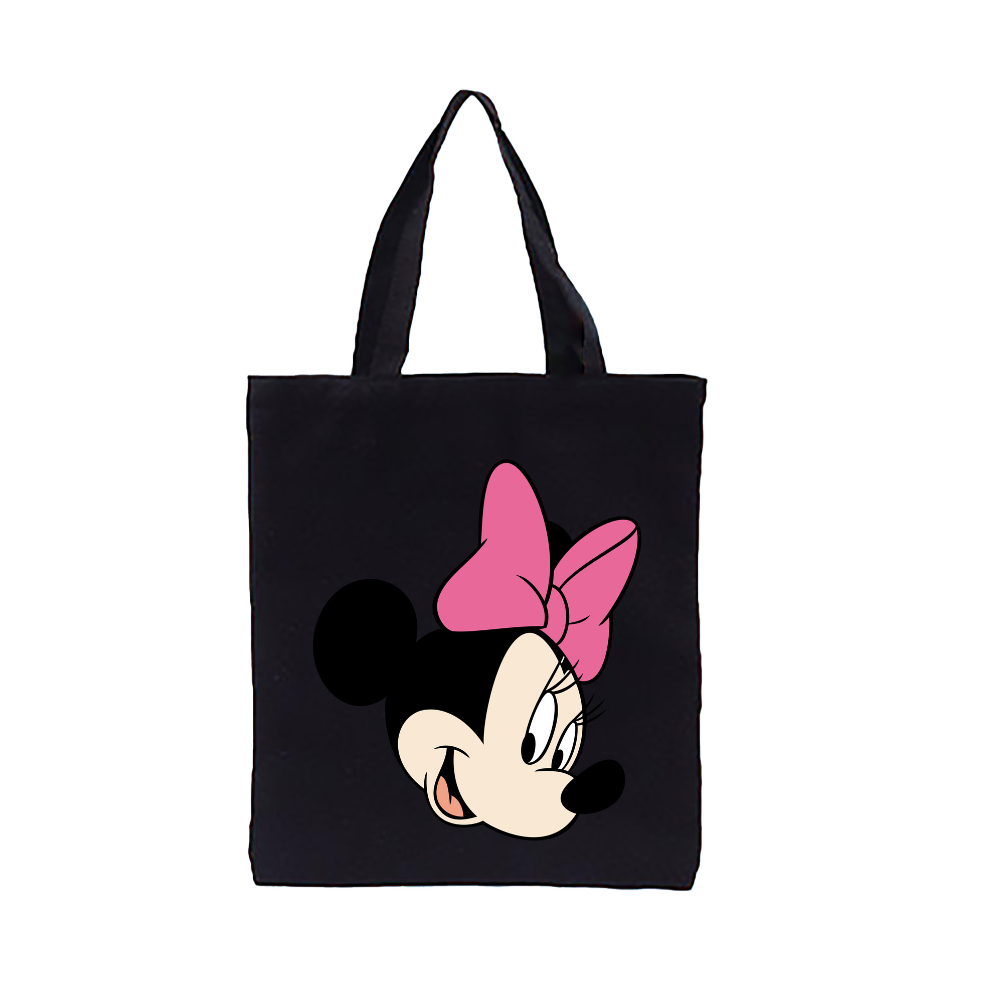 （画像用） ミッキーマウス Mickey Mouse 縦型キャンバス生地手提げバッグ　トートバッグ